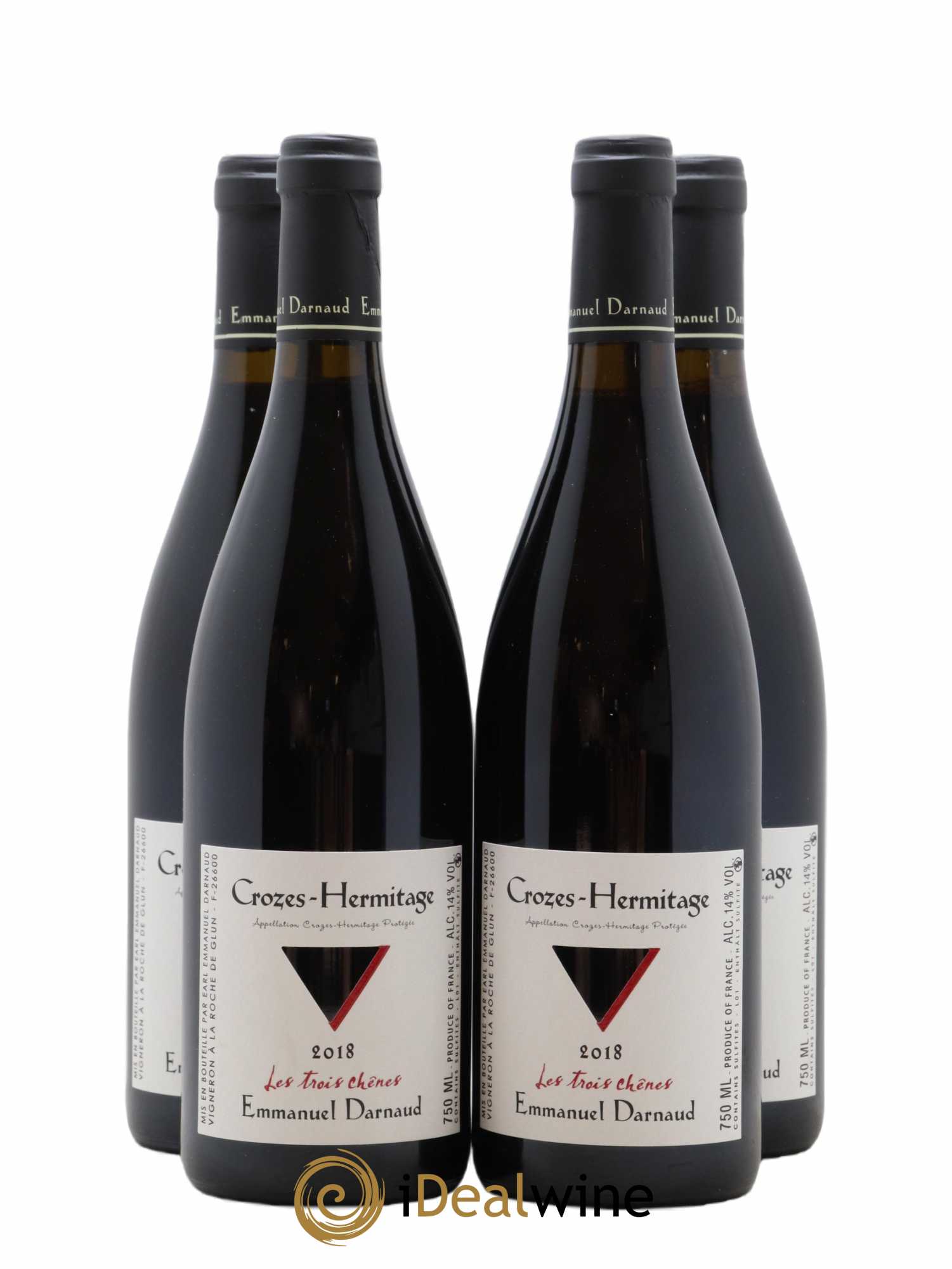 Crozes-Hermitage Les Trois Chenes Emmanuel Darnaud 2018 - Posten von 4 Flaschen - 0