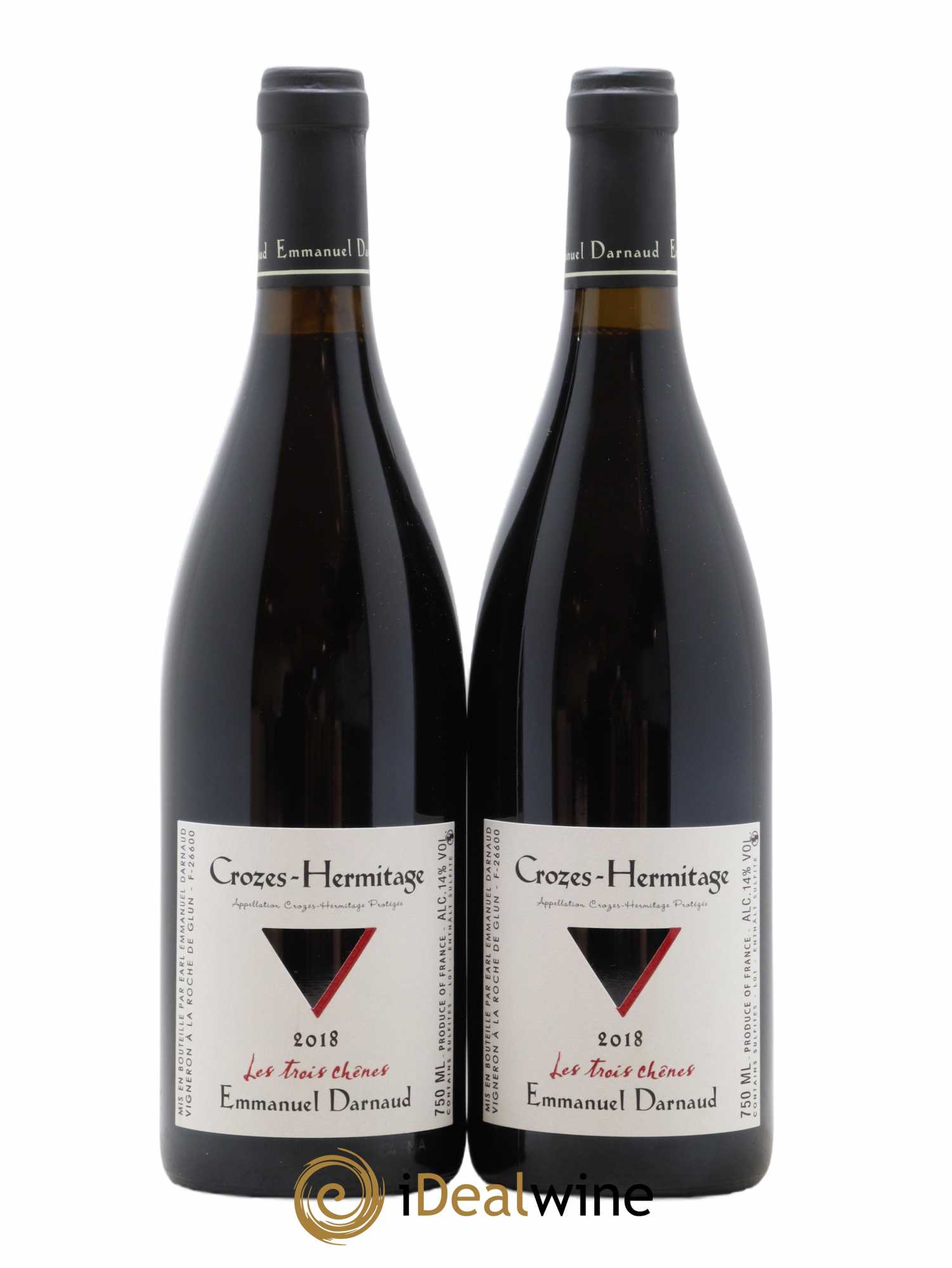 Crozes-Hermitage Les Trois Chenes Emmanuel Darnaud 2018 - Posten von 2 Flaschen - 0