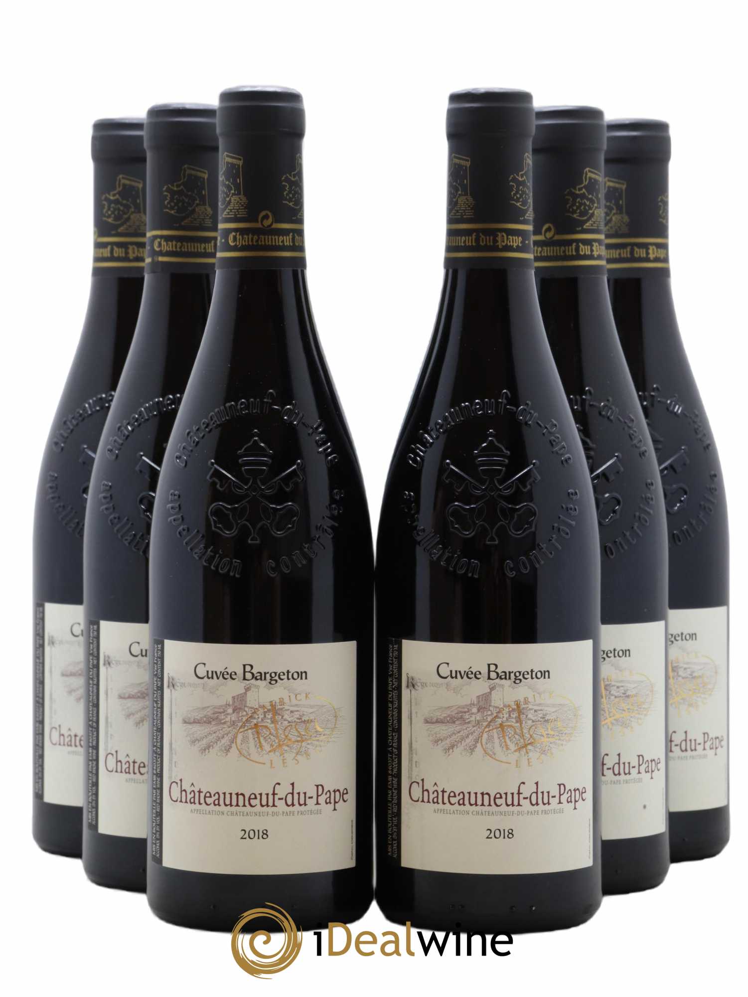 Châteauneuf-du-Pape Cuvee Bargeton Patrick Lesec (sans prix de réserve) 2018 - Lot de 6 bouteilles - 0