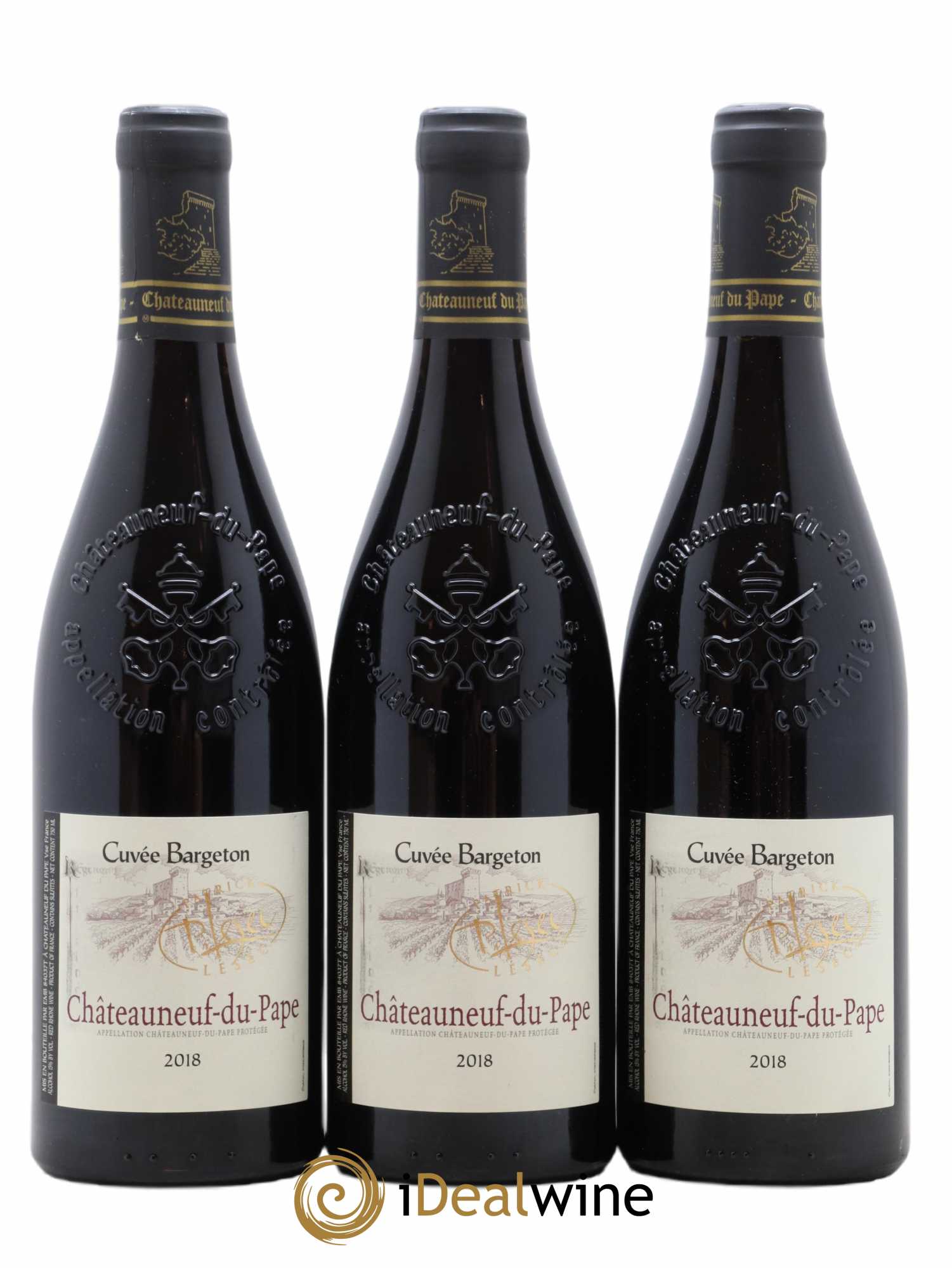 Châteauneuf-du-Pape Cuvee Bargeton Patrick Lesec (sans prix de réserve) 2018 - Lot de 6 bouteilles - 1
