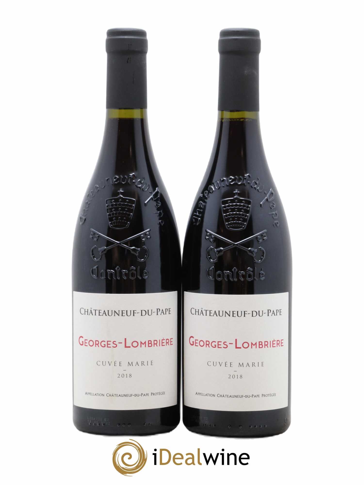 Châteauneuf-du-Pape Cuvee Marie Georges Lombriere (sans prix de réserve) 2018 - Lot de 2 bouteilles - 0
