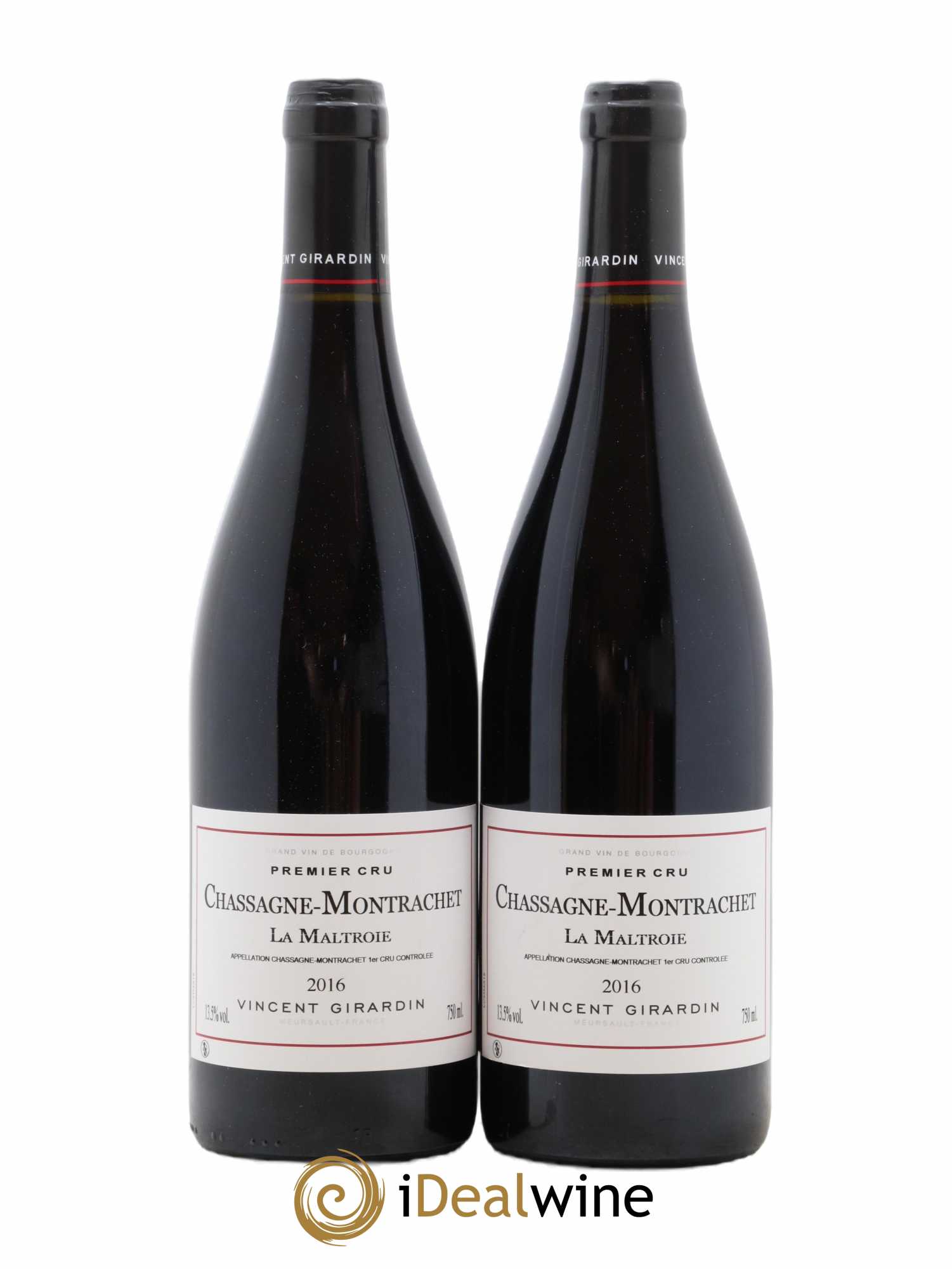 Chassagne-Montrachet 1er Cru La Maltroie Vincent Girardin 2016 - Posten von 2 Flaschen - 0