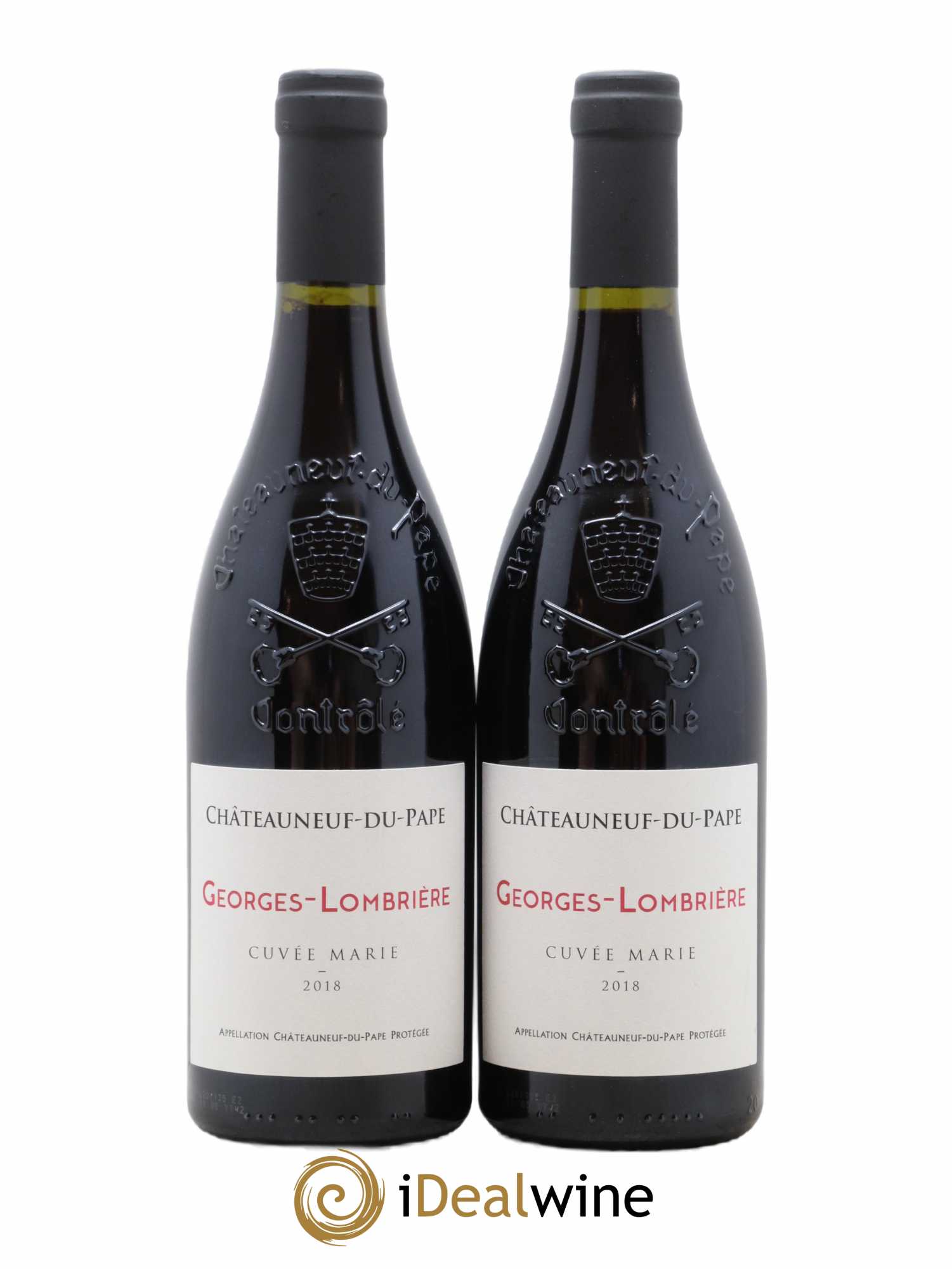 Châteauneuf-du-Pape Cuvee Marie Georges Lombriere 2018 - Lot de 2 bouteilles - 0