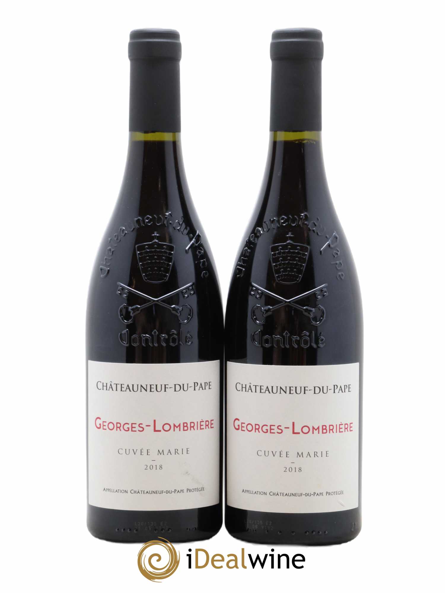 Châteauneuf-du-Pape Cuvee Marie Georges Lombriere (sans prix de réserve) 2018 - Lot de 2 bouteilles - 0