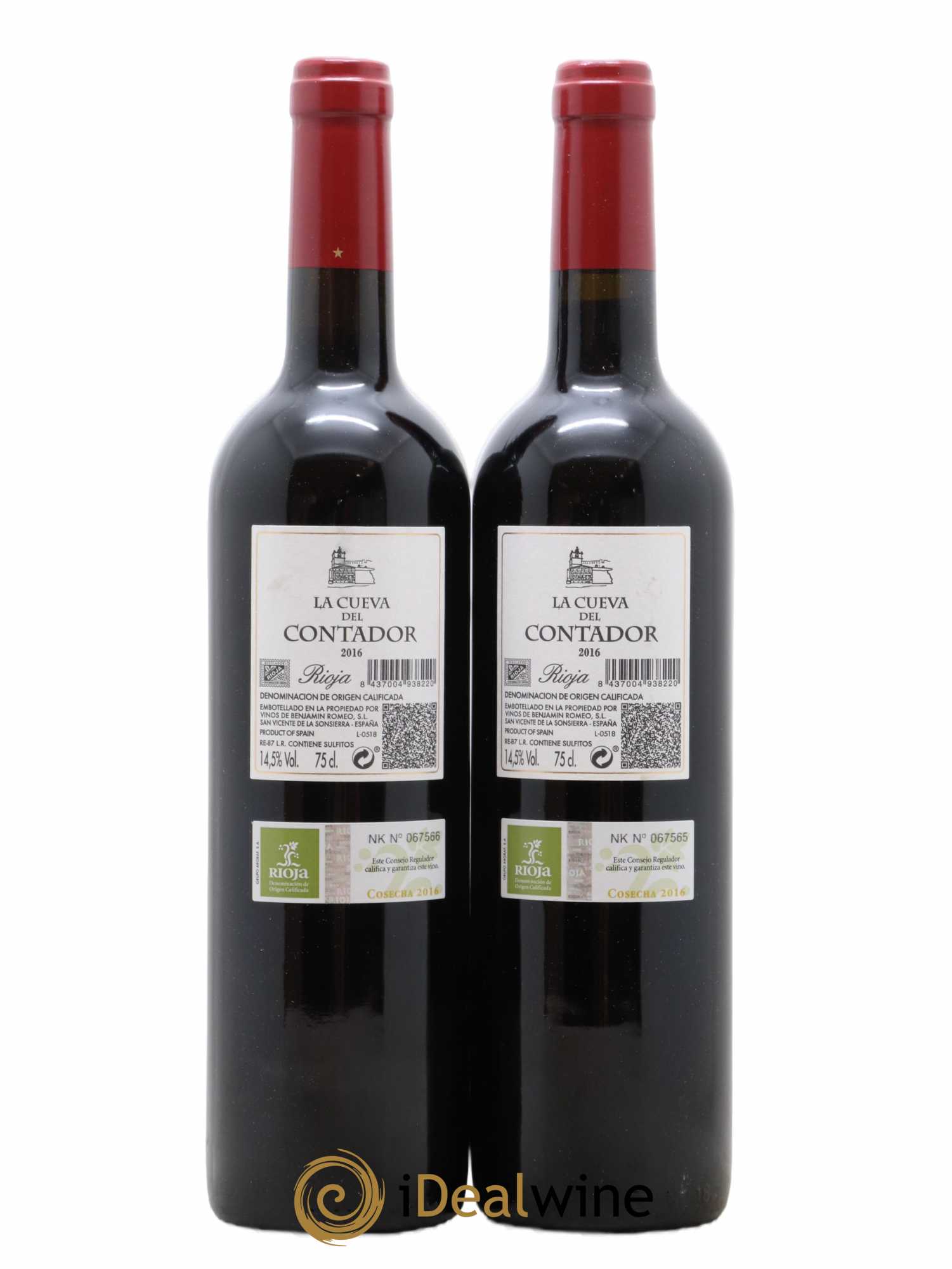 Rioja DOCA La Cueva del Contador Bodega Contador - Benjamin Romeo 2016 - Lot de 2 bouteilles - 1