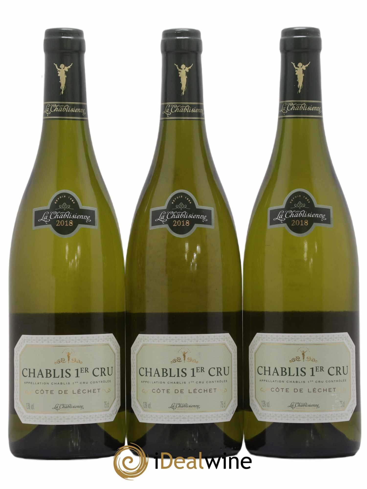 Chablis 1er Cru Côte de Léchet La Chablisienne 2018 - Lot de 3 bouteilles - 0