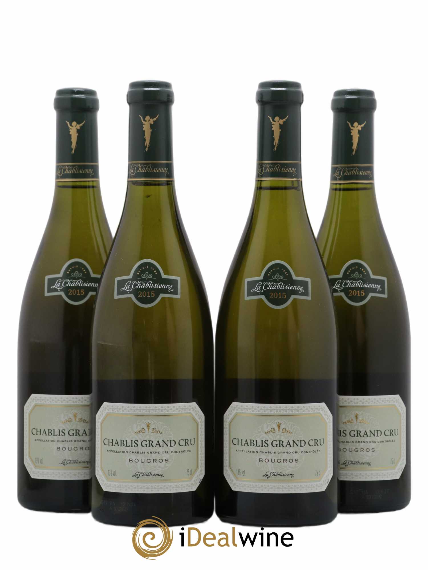 Chablis Grand Cru La Chablisienne Bougros 2015 - Posten von 4 Flaschen - 0