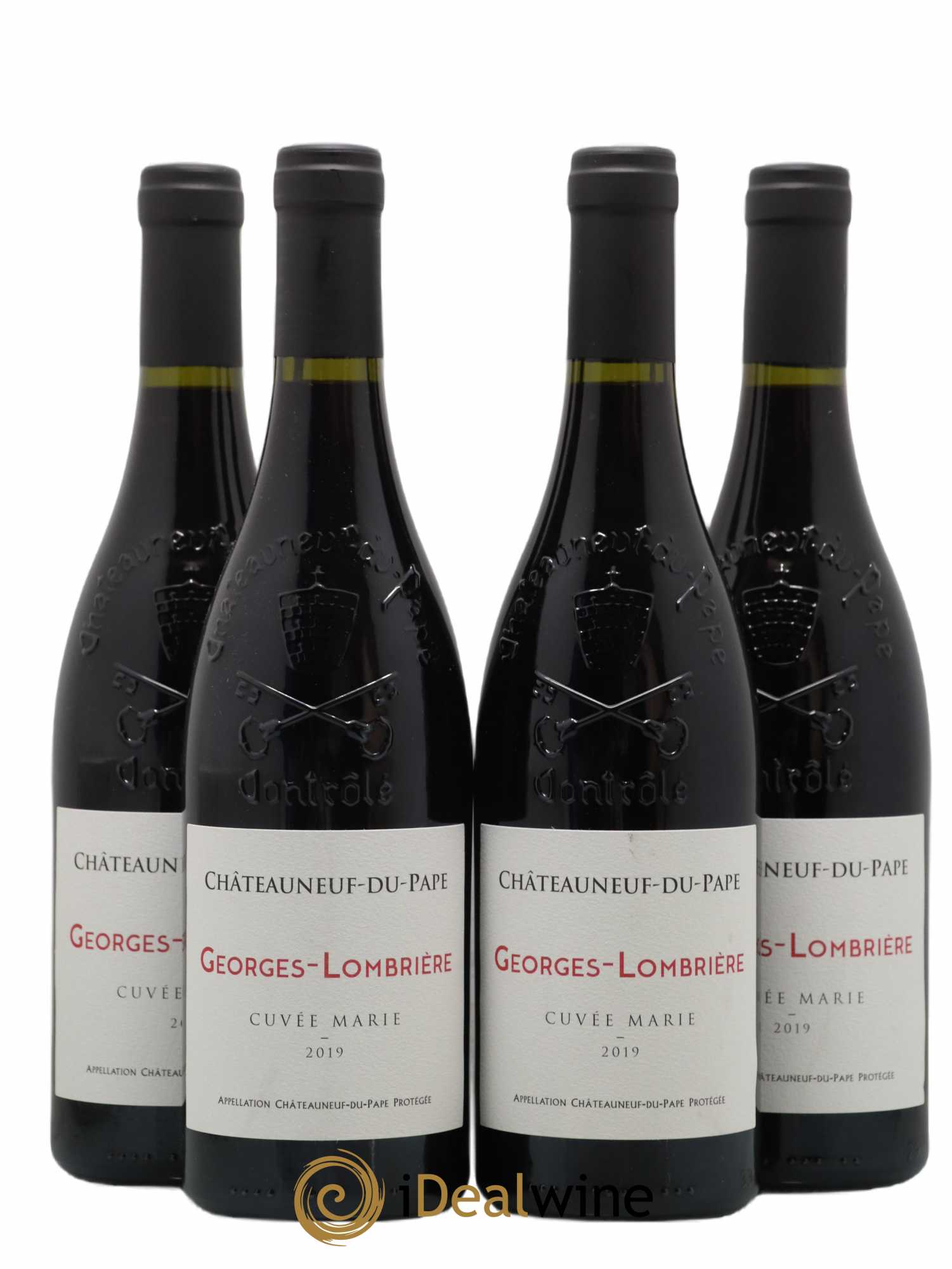 Châteauneuf-du-Pape Cuvee Marie Georges Lombriere 2019 - Lot de 4 bouteilles - 0