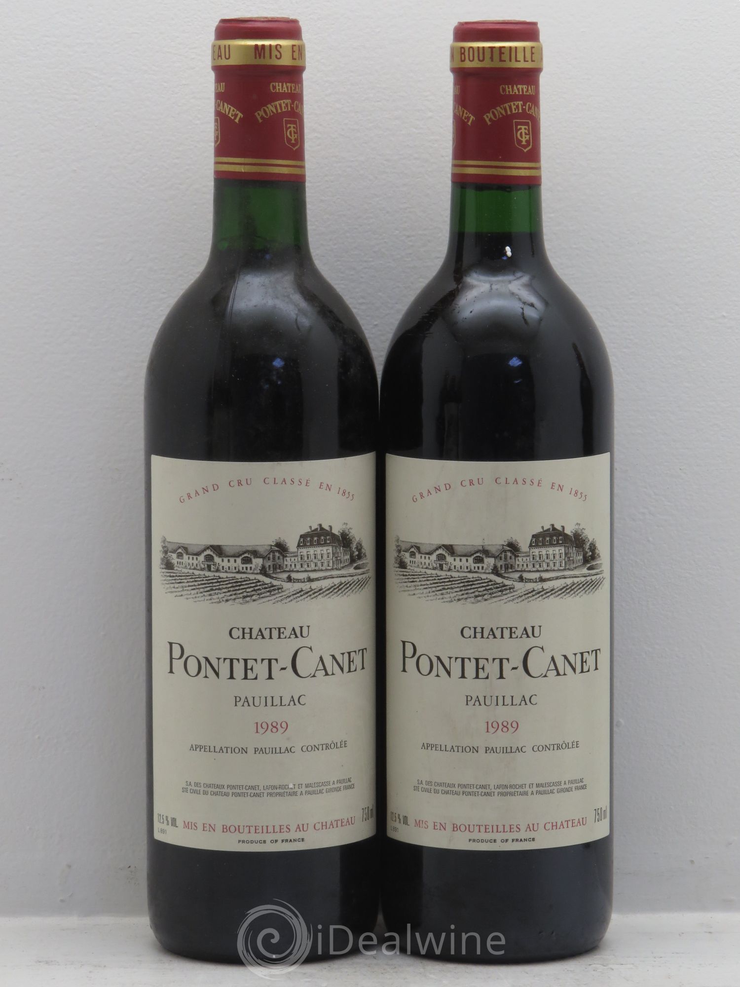 Château Pontet Canet 5ème Grand Cru Classé 1989 - Lot de 2 bouteilles - 0