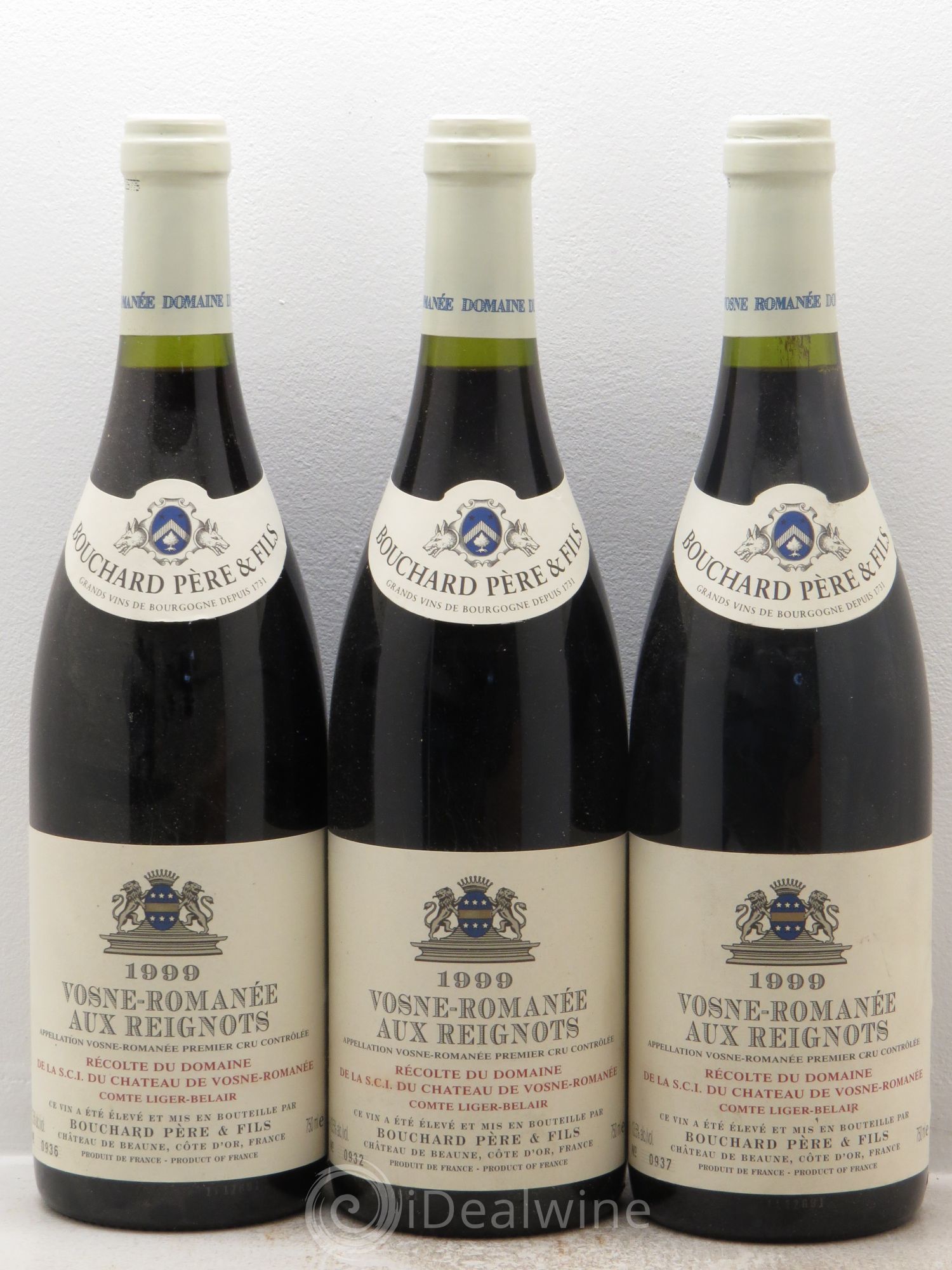 Vosne-Romanée 1er Cru Aux Reignots Ch. de Vosne-Romanée Comte Liger-Belair (Domaine du) 1993 - Lot de 3 bouteilles - 0