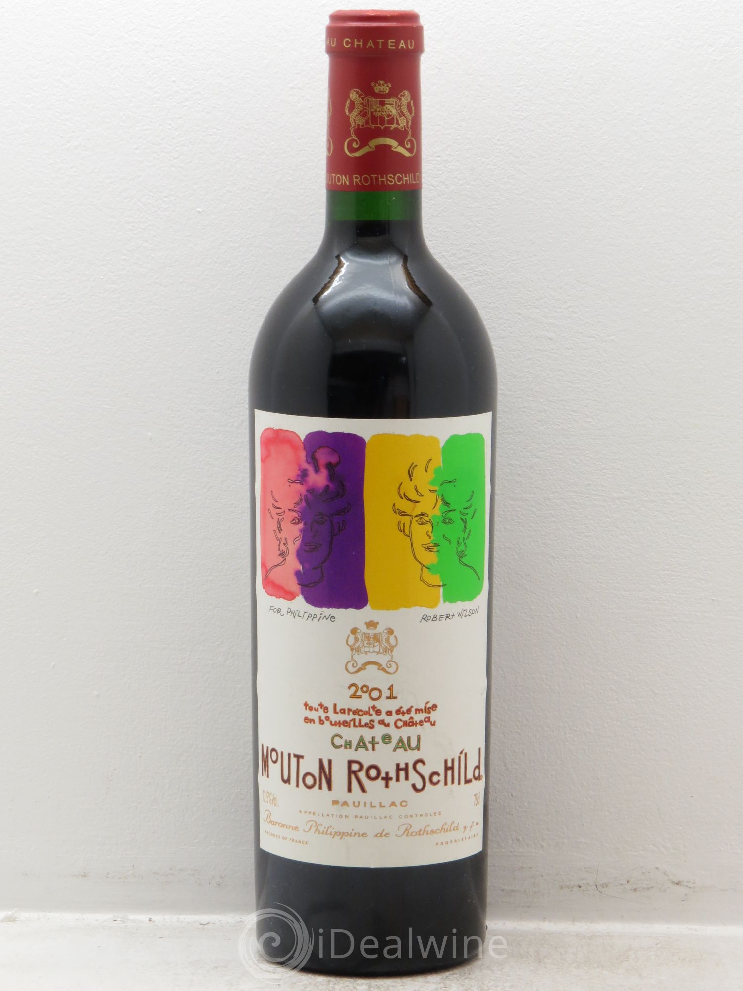 Château Mouton Rothschild 1er Grand Cru Classé 2001 - Lot de 1 bouteille - 0