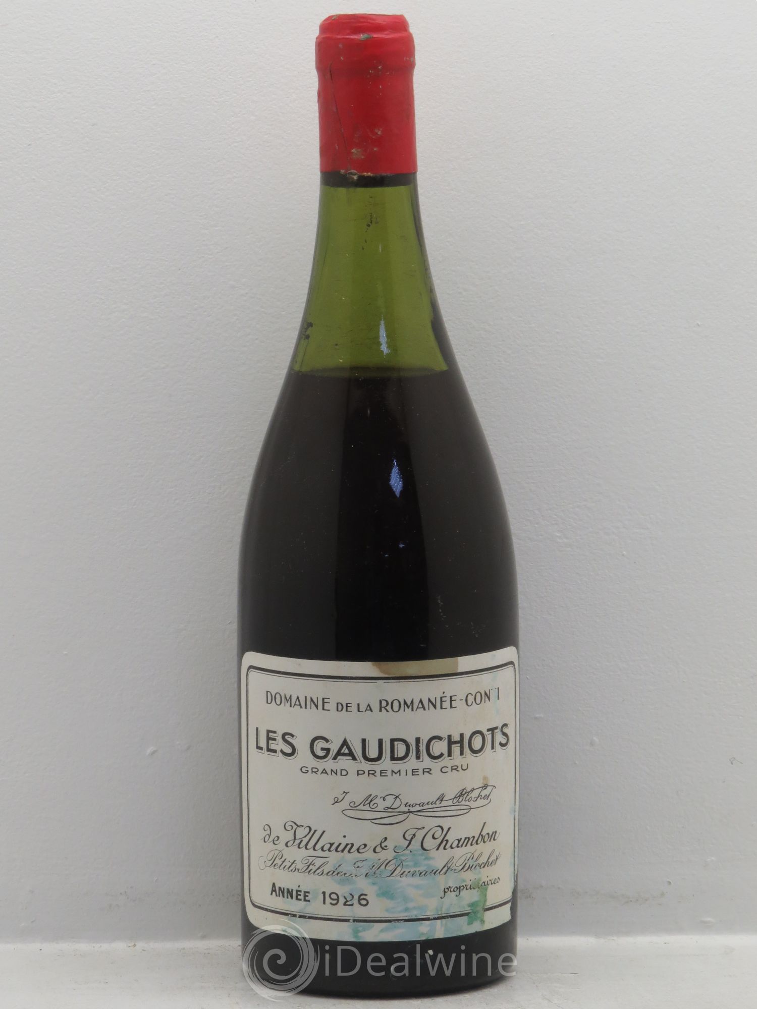 Gaudichots Domaine de la Romanée Conti 1926 - Posten von 1 Flasche - 0