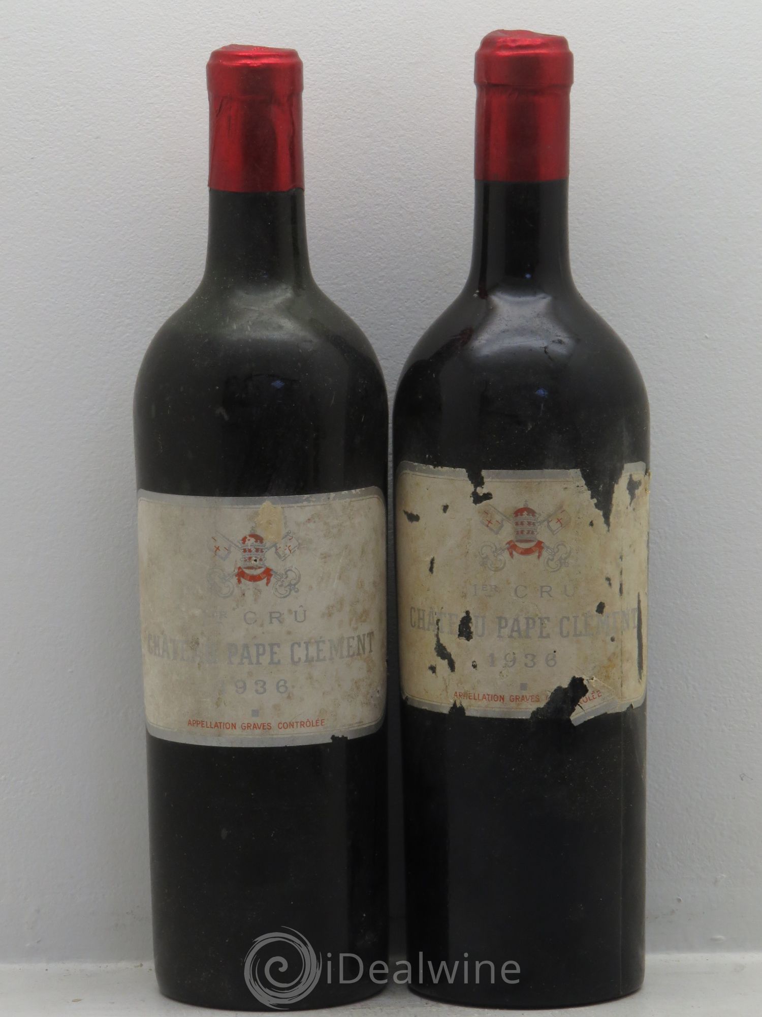 Château Pape Clément Cru Classé de Graves 1936 - Lot de 2 bouteilles - 0