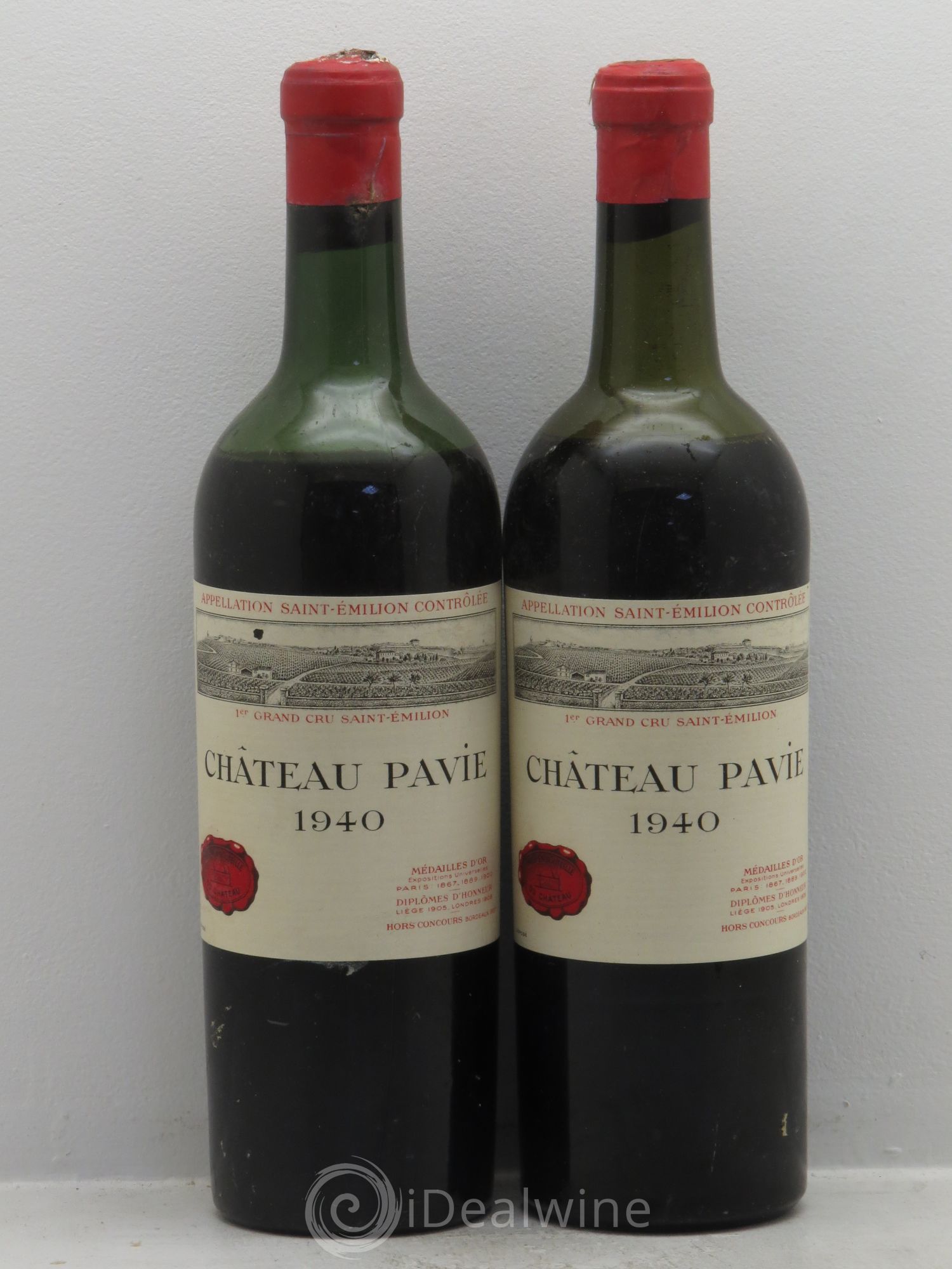 Château Pavie 1er Grand Cru Classé A 1940 - Lot de 2 bouteilles - 0
