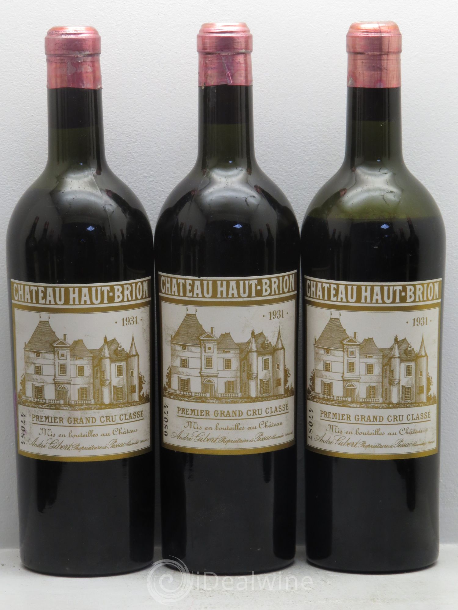 Château Haut Brion 1er Grand Cru Classé 1931 - Lot de 12 bouteilles - 1