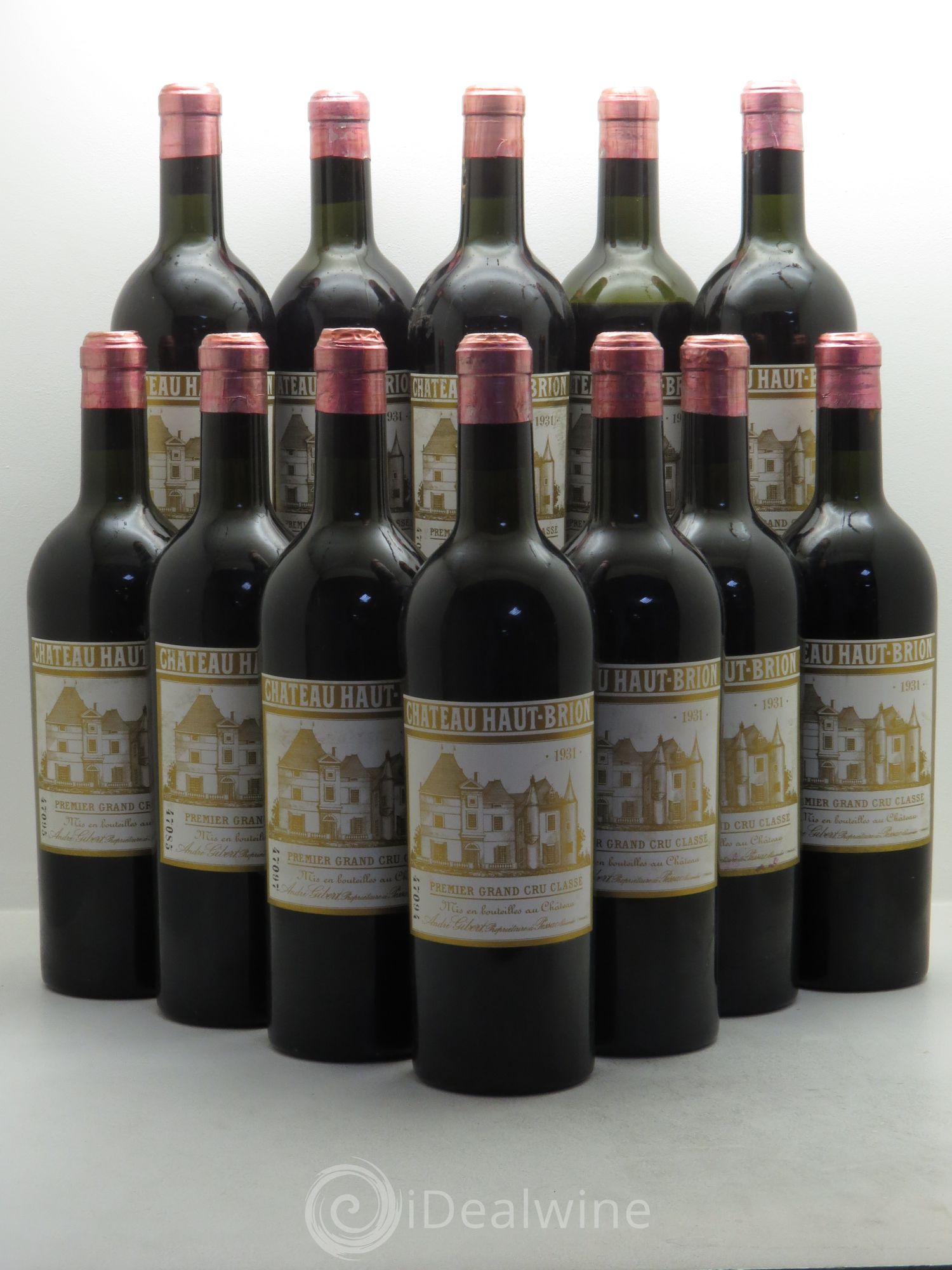 Château Haut Brion 1er Grand Cru Classé 1931 - Lot de 12 bouteilles - 0