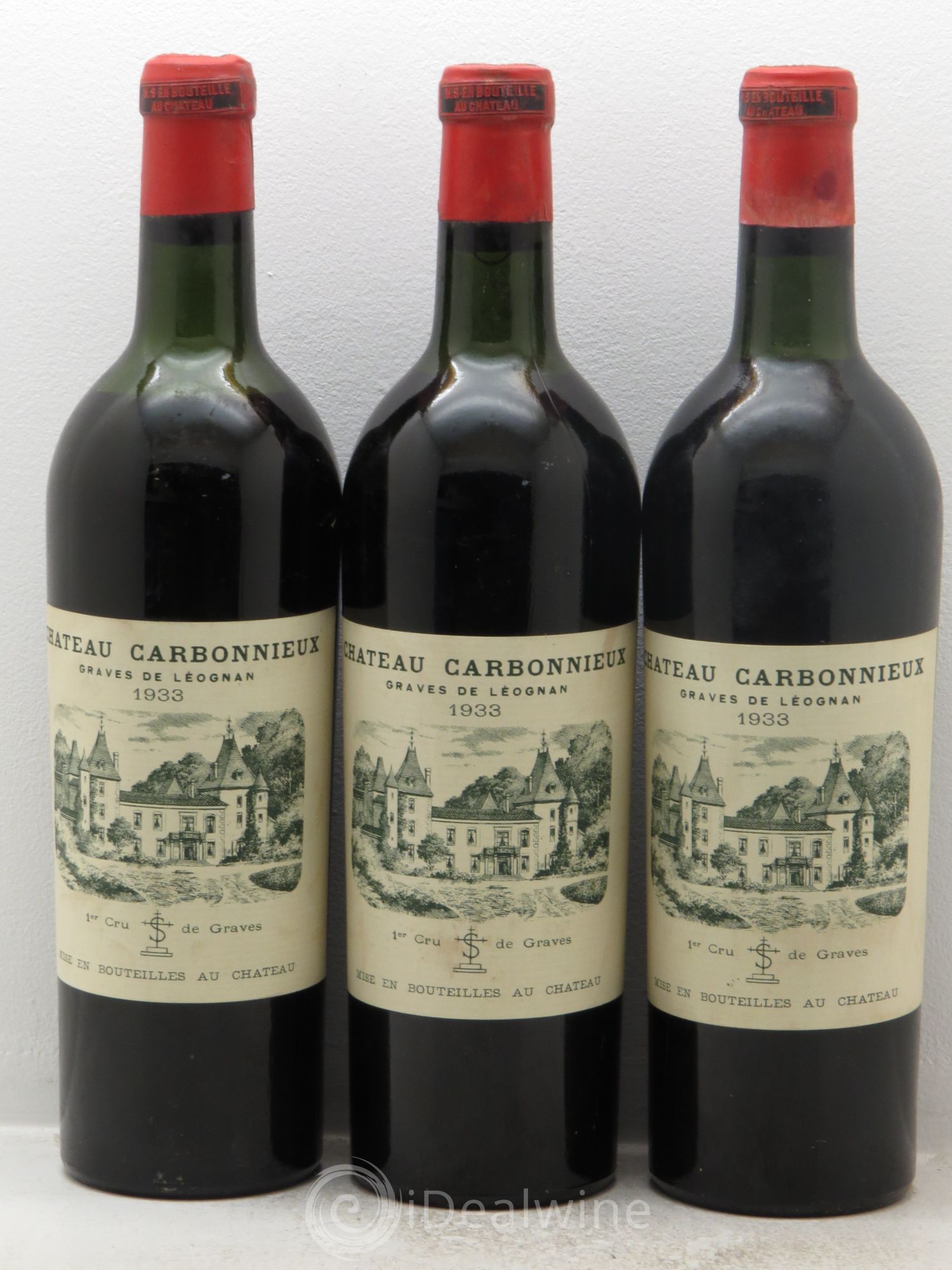 Château Carbonnieux Cru Classé de Graves 1933 - Lot de 11 bouteilles - 1