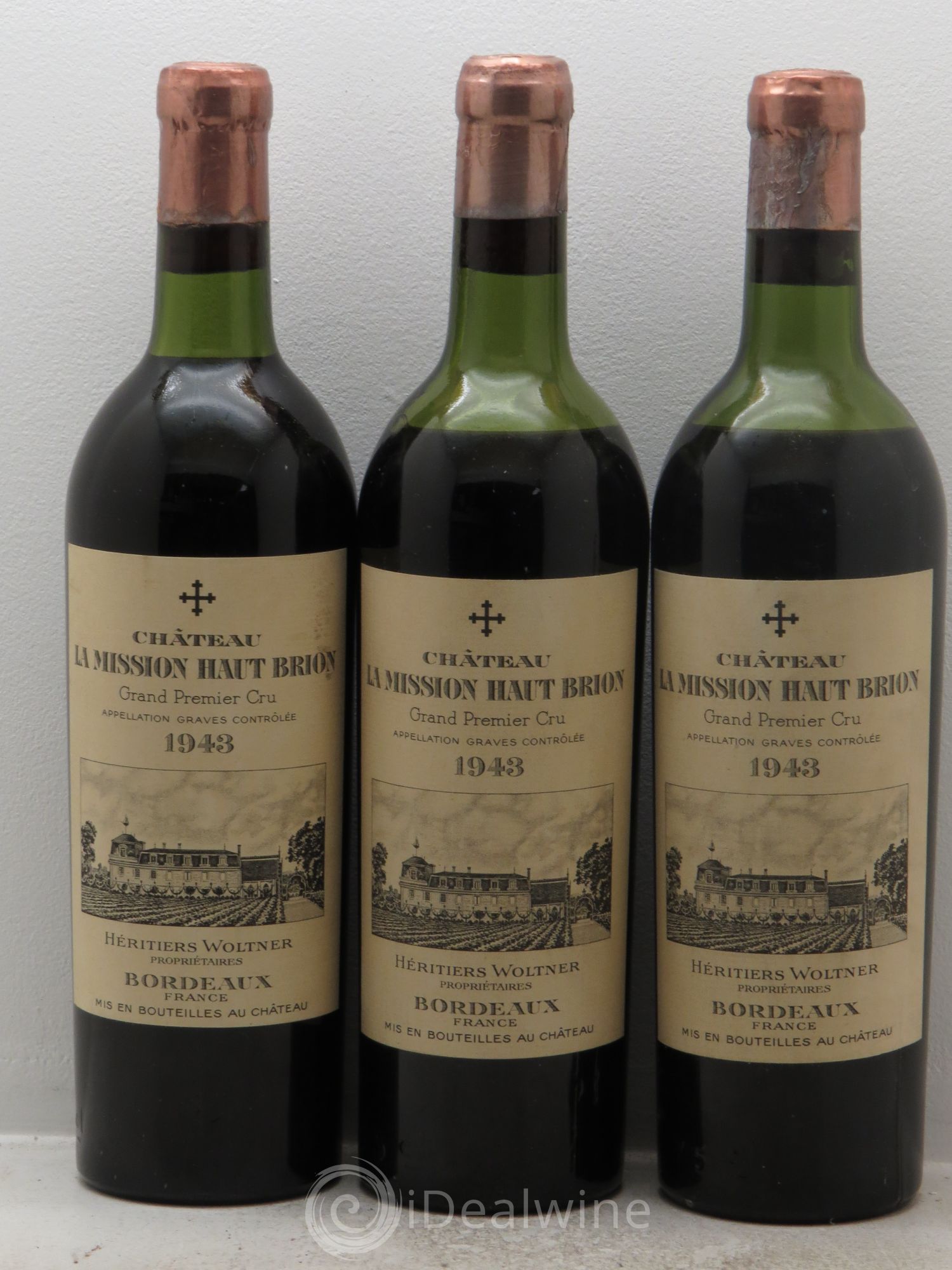 Château la Mission Haut-Brion Cru Classé de Graves 1943 - Lot de 9 bouteilles - 2