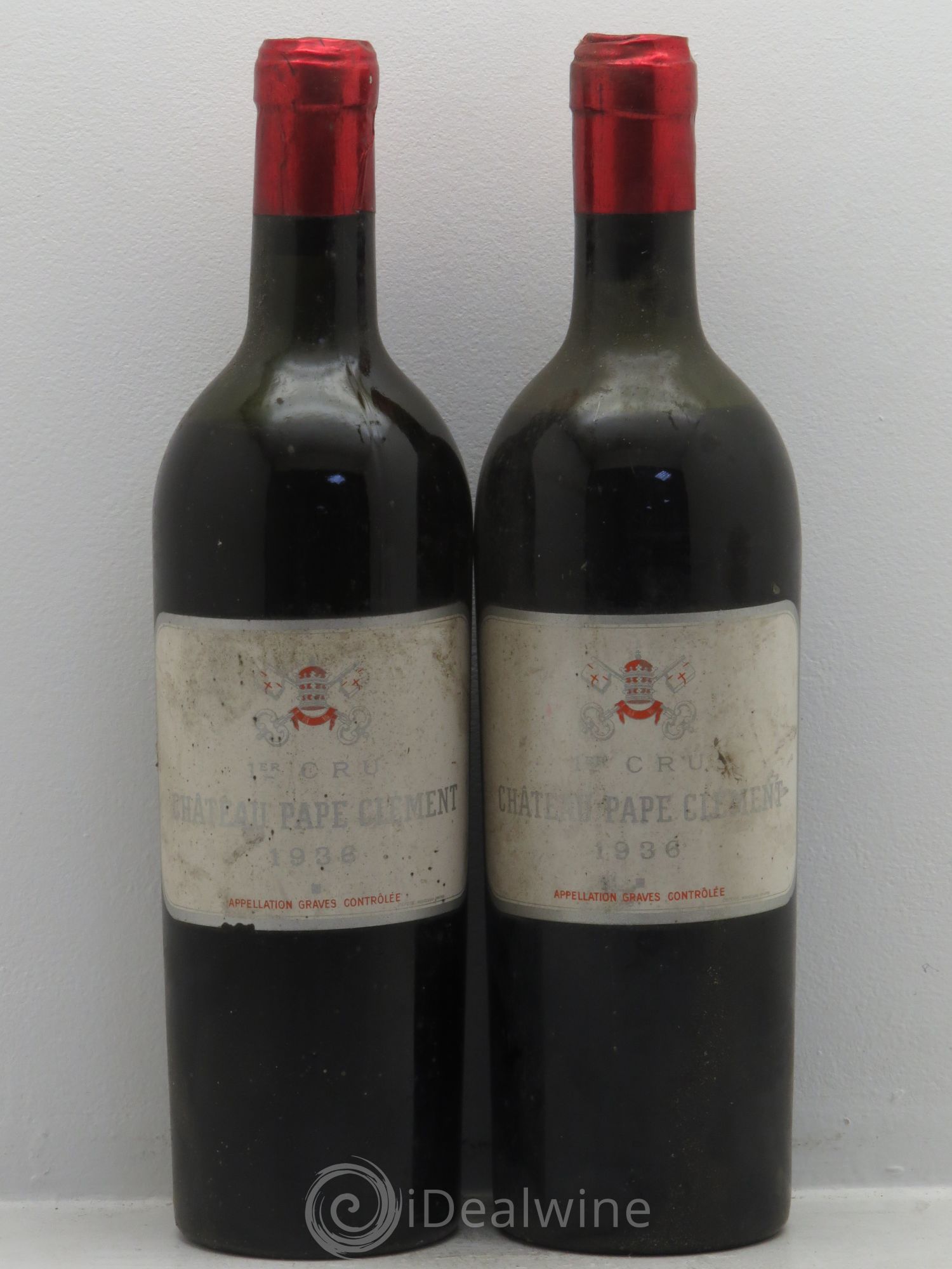Château Pape Clément Cru Classé de Graves 1936 - Lot de 2 bouteilles - 0