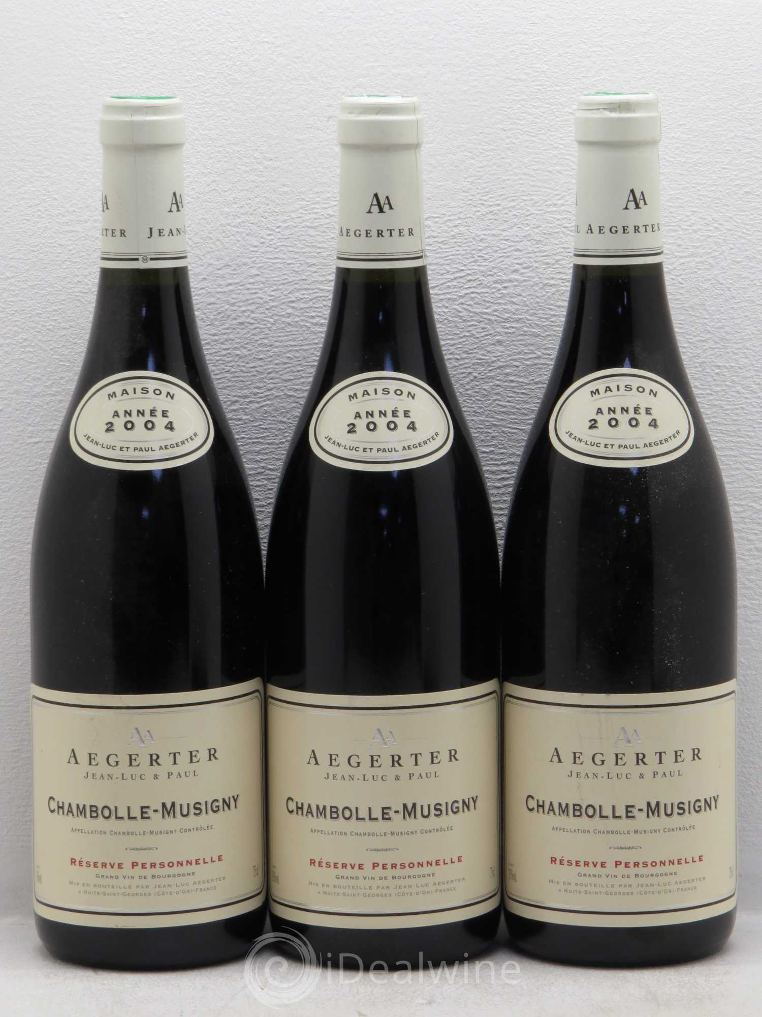 Chambolle-Musigny Aegerter réserve personnelle 2004 - Posten von 6 Flaschen - 2