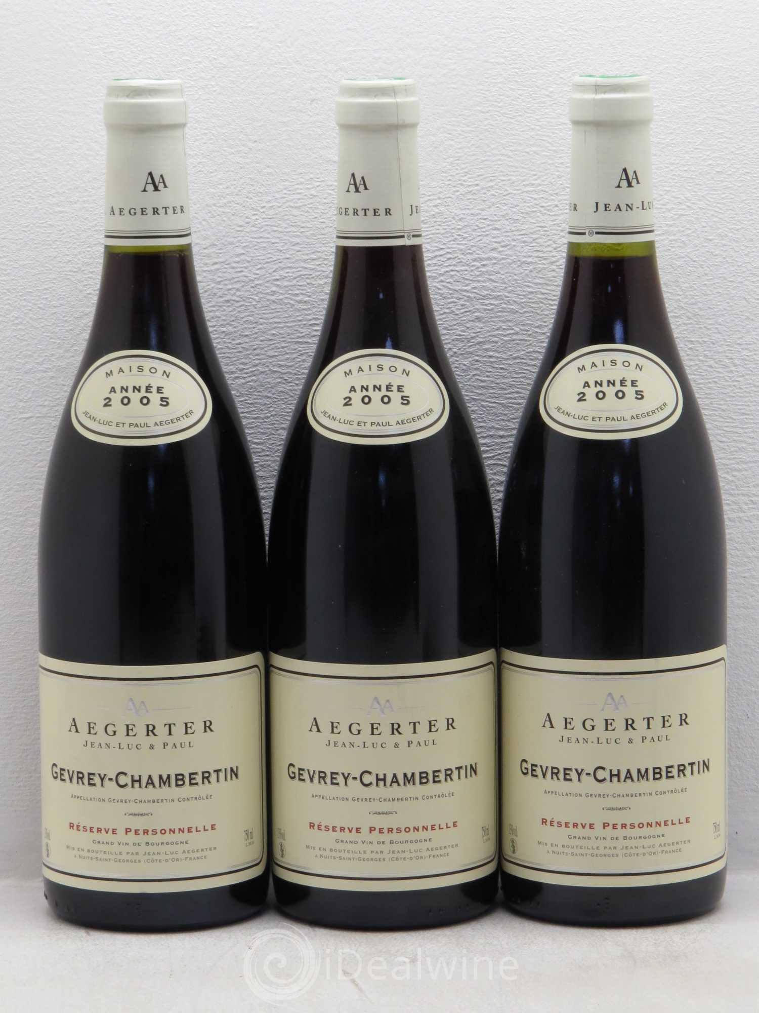 Gevrey-Chambertin Aegerter réserve personnelle 2005 - Posten von 5 Flaschen - 1