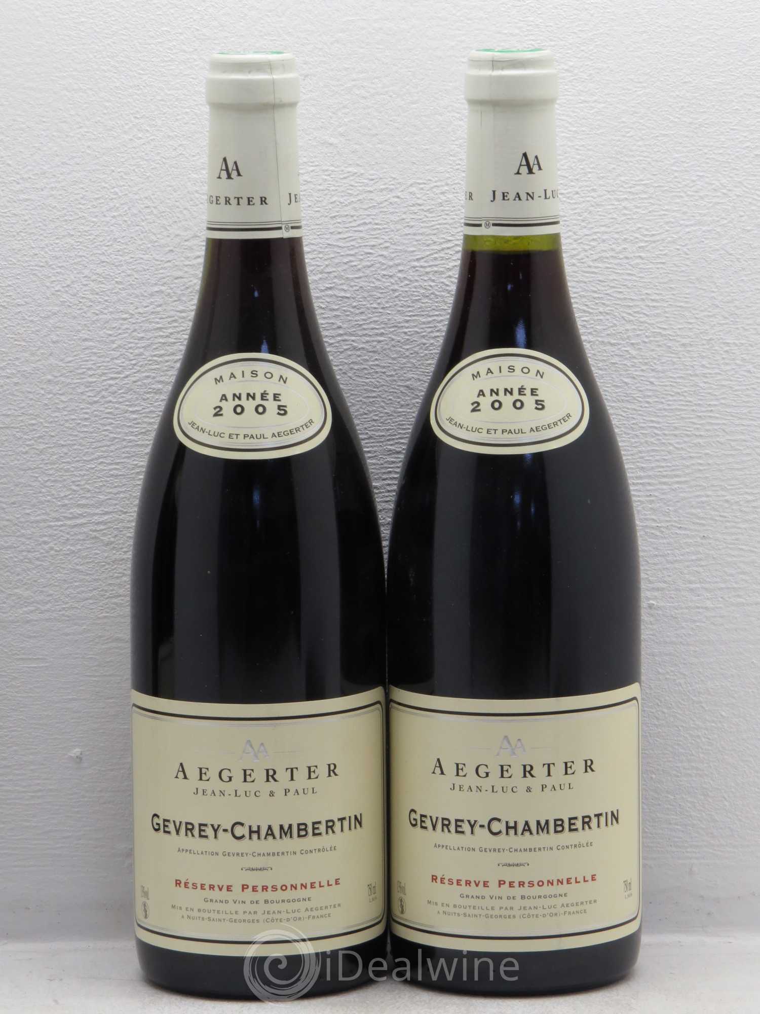 Gevrey-Chambertin Aegerter réserve personnelle 2005 - Posten von 5 Flaschen - 2
