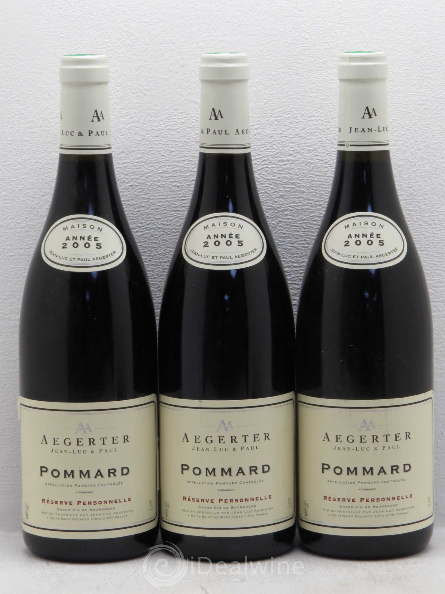 Pommard Aegerter réserve personnelle 2005 - Posten von 6 Flaschen - 2