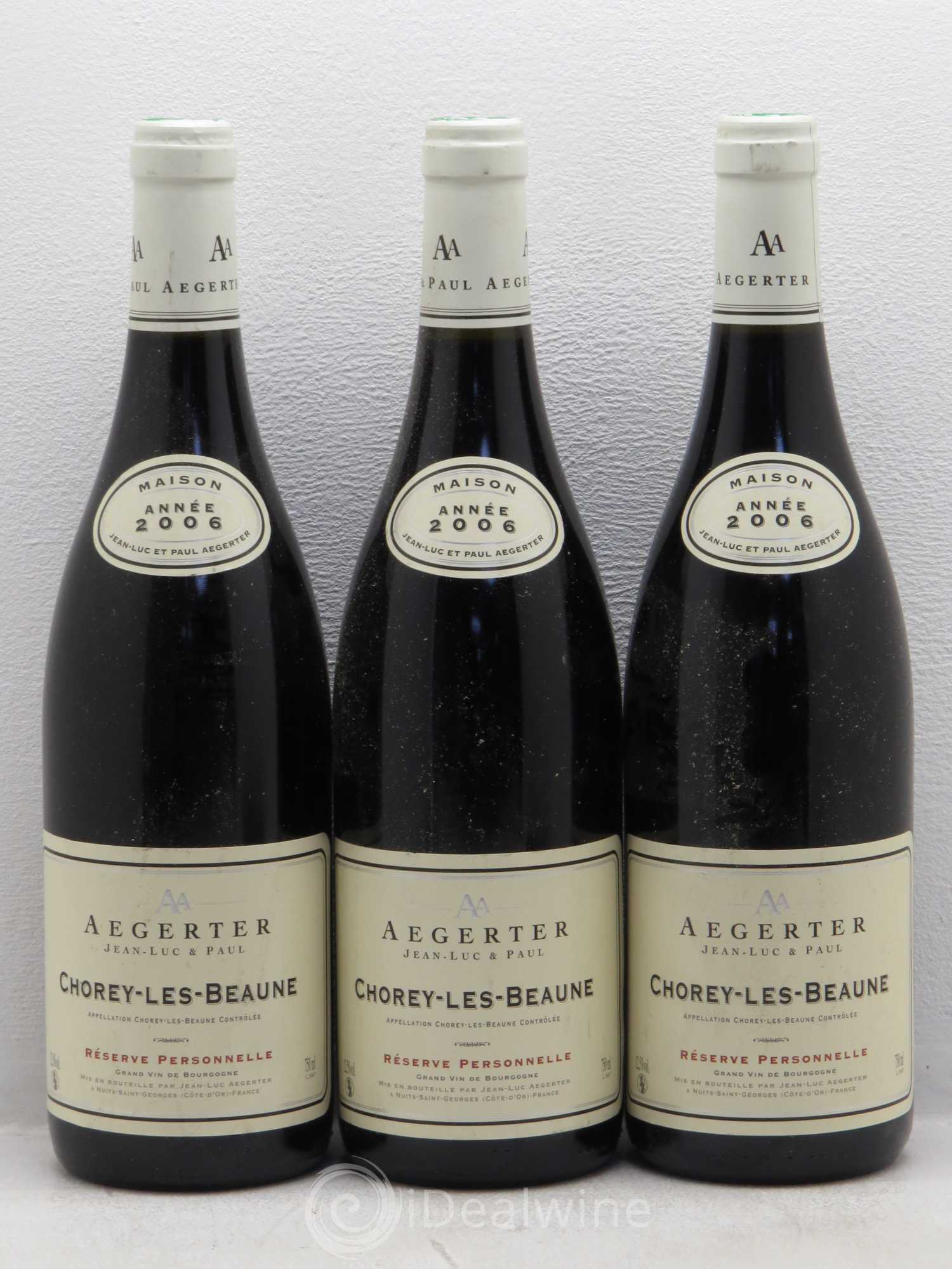 Chorey-lès-Beaune Aegerter réserve personnelle 2006 - Posten von 6 Flaschen - 2