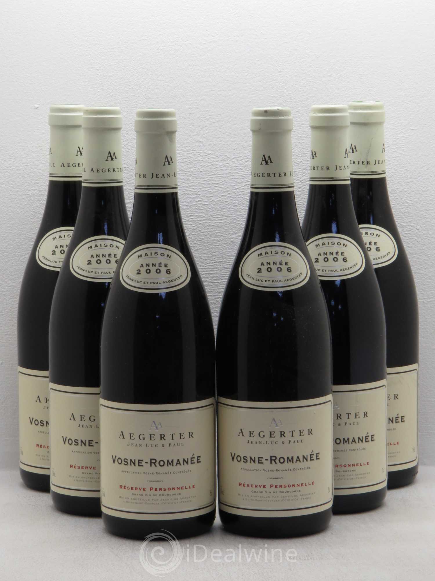 Vosne-Romanée Aegerter réserve personnelle 2006 - Posten von 6 Flaschen - 0