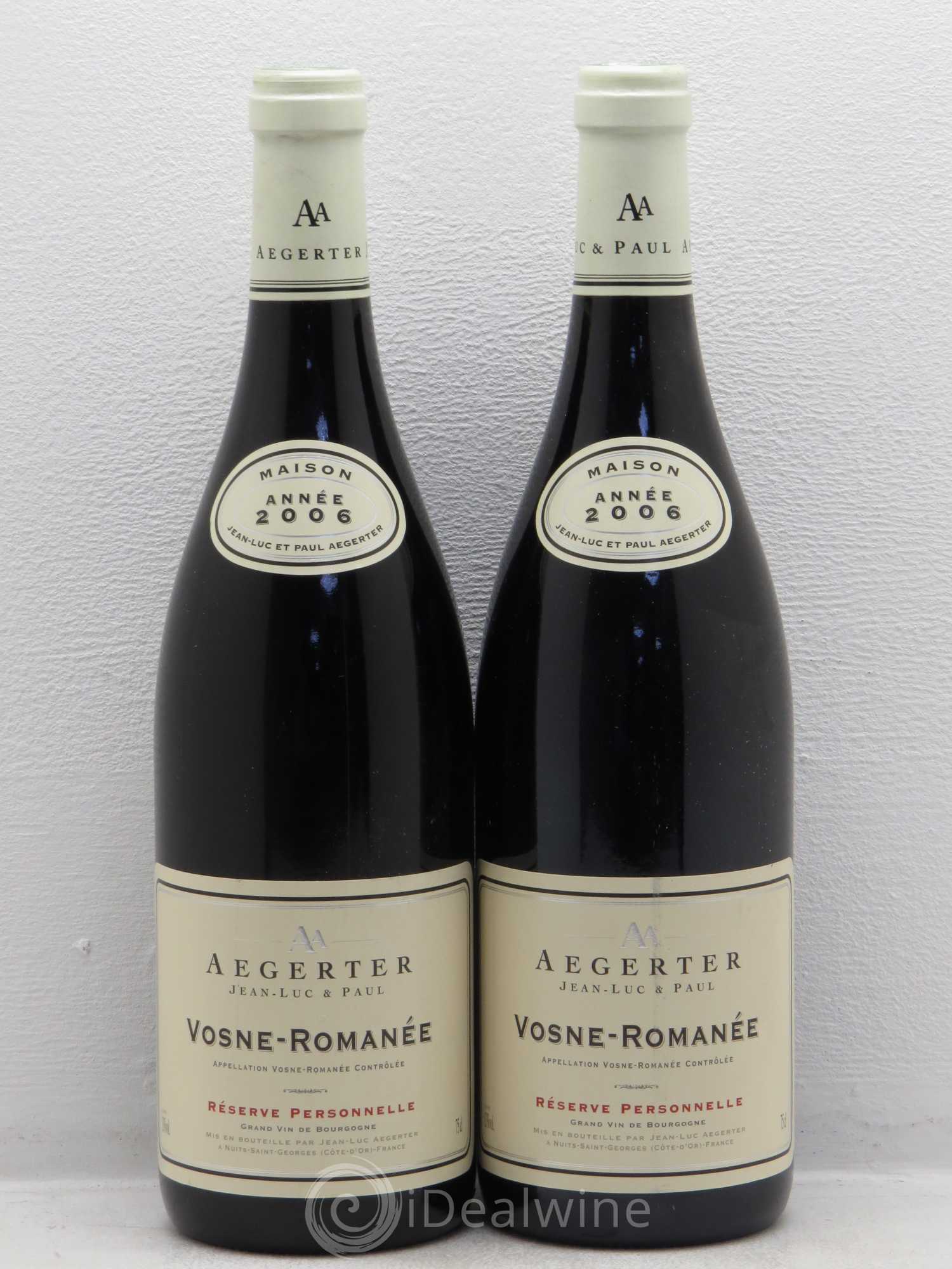 Vosne-Romanée Aegerter réserve personnelle 2006 - Posten von 2 Flaschen - 0