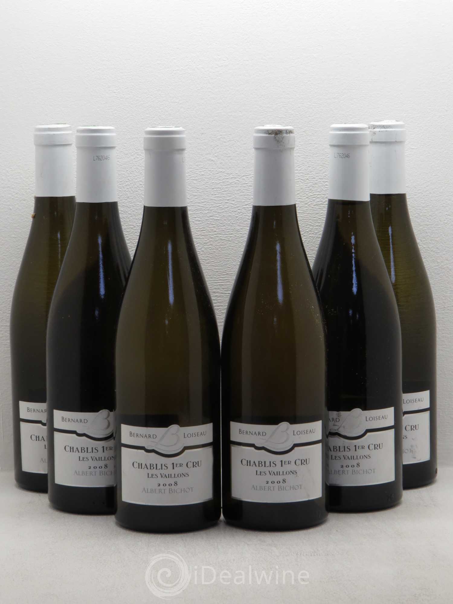 Chablis 1er Cru Vaillons Bernard Loiseau Albert Bichot 2008 - Posten von 6 Flaschen - 0