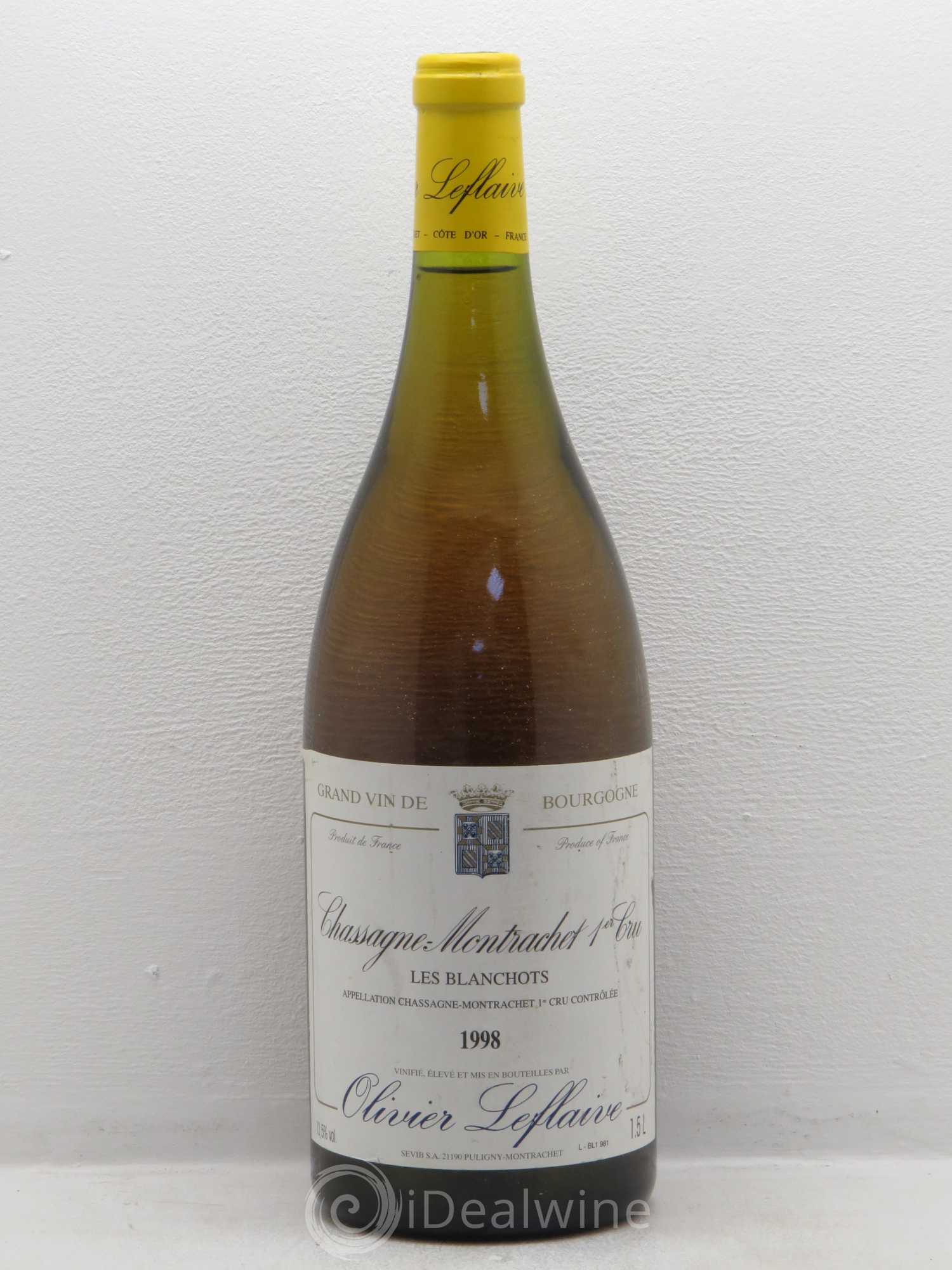 Chassagne-Montrachet 1er Cru Les Blanchots Olivier Leflaive 1998 - Posten von 1 Magnum - 0