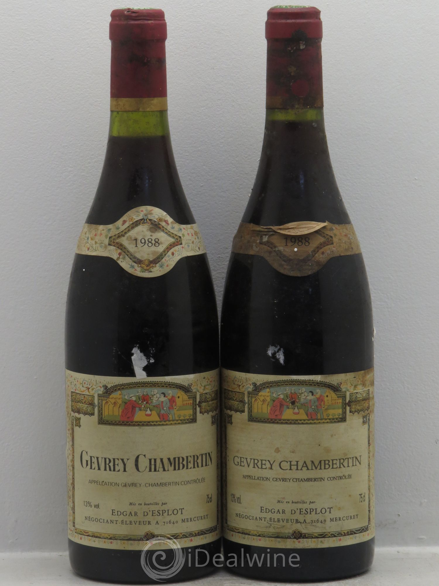 Gevrey-Chambertin E. Esplot 1988 - Lot de 2 bouteilles - 0