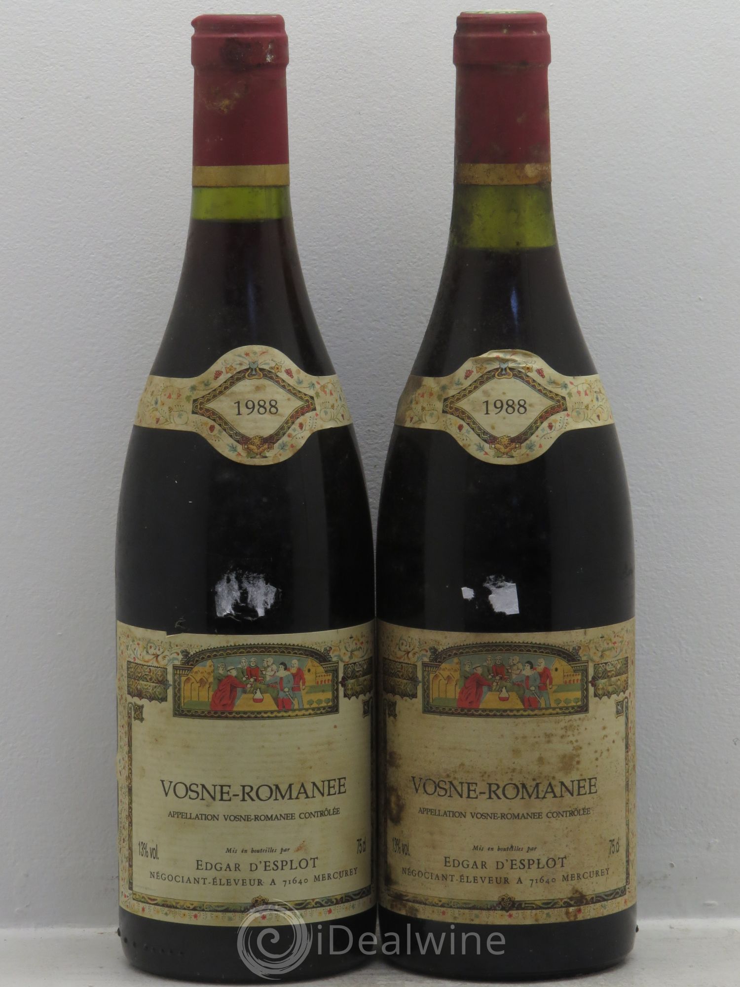 Vosne-Romanée E. Esplot 1988 - Lot de 2 bouteilles - 0