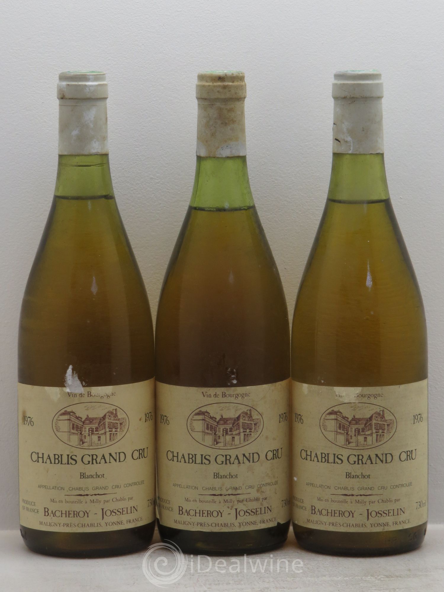 Chablis Grand Cru Bacheroy Josselin 1976 - Posten von 3 Flaschen - 0