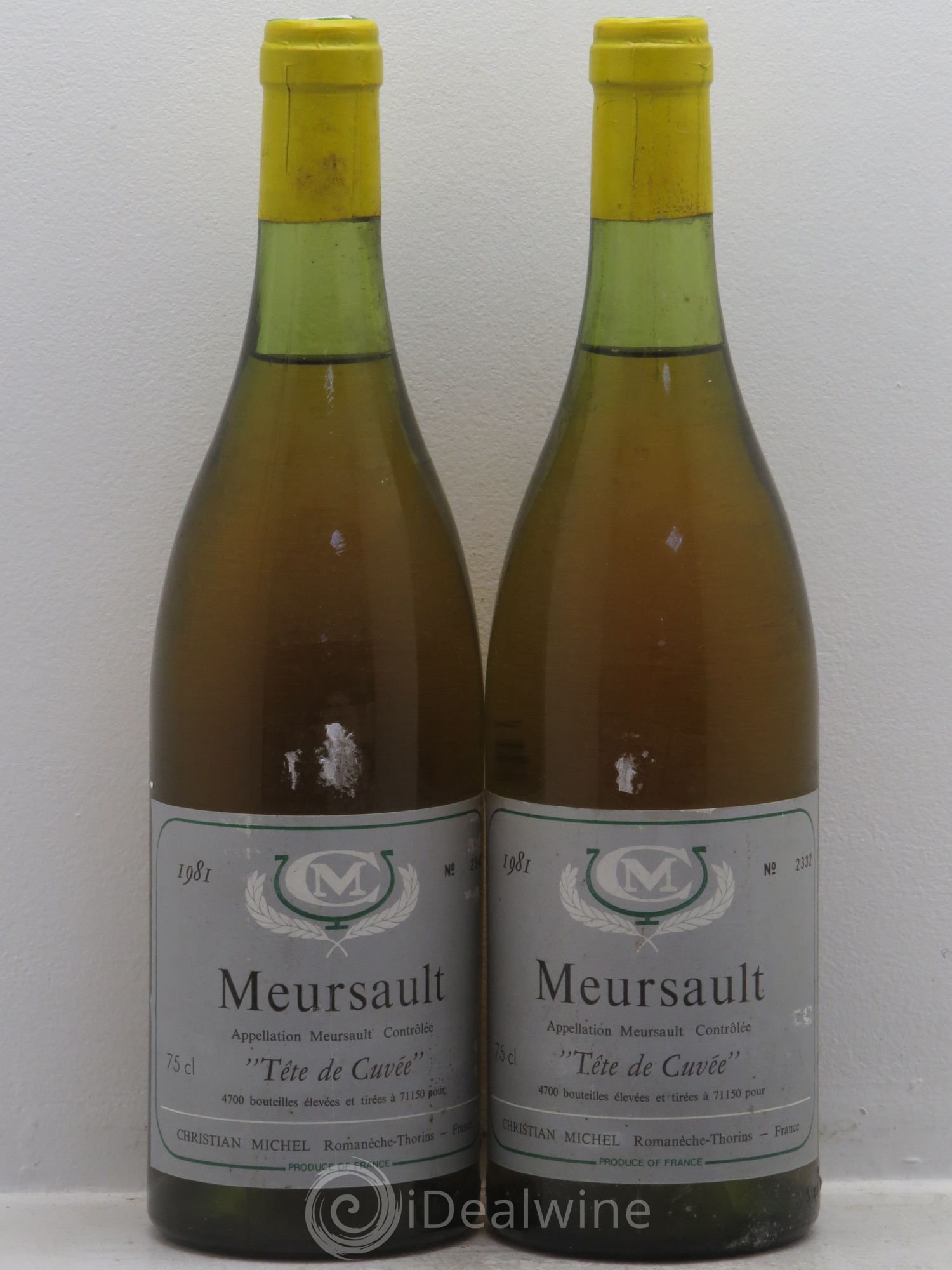Meursault Tête de Cuvée - C. Michel 1981 - Posten von 2 Flaschen - 0