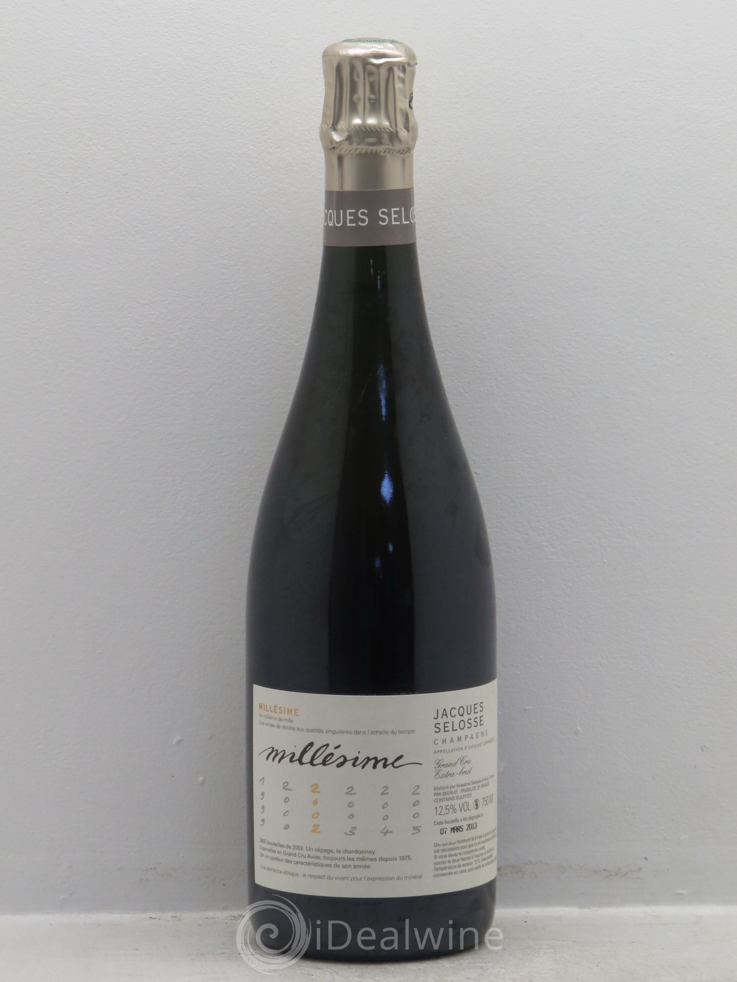 Blanc de Blancs Grand Cru Extra-Brut Jacques Selosse 2002 - Lot of 1 bottle - 0