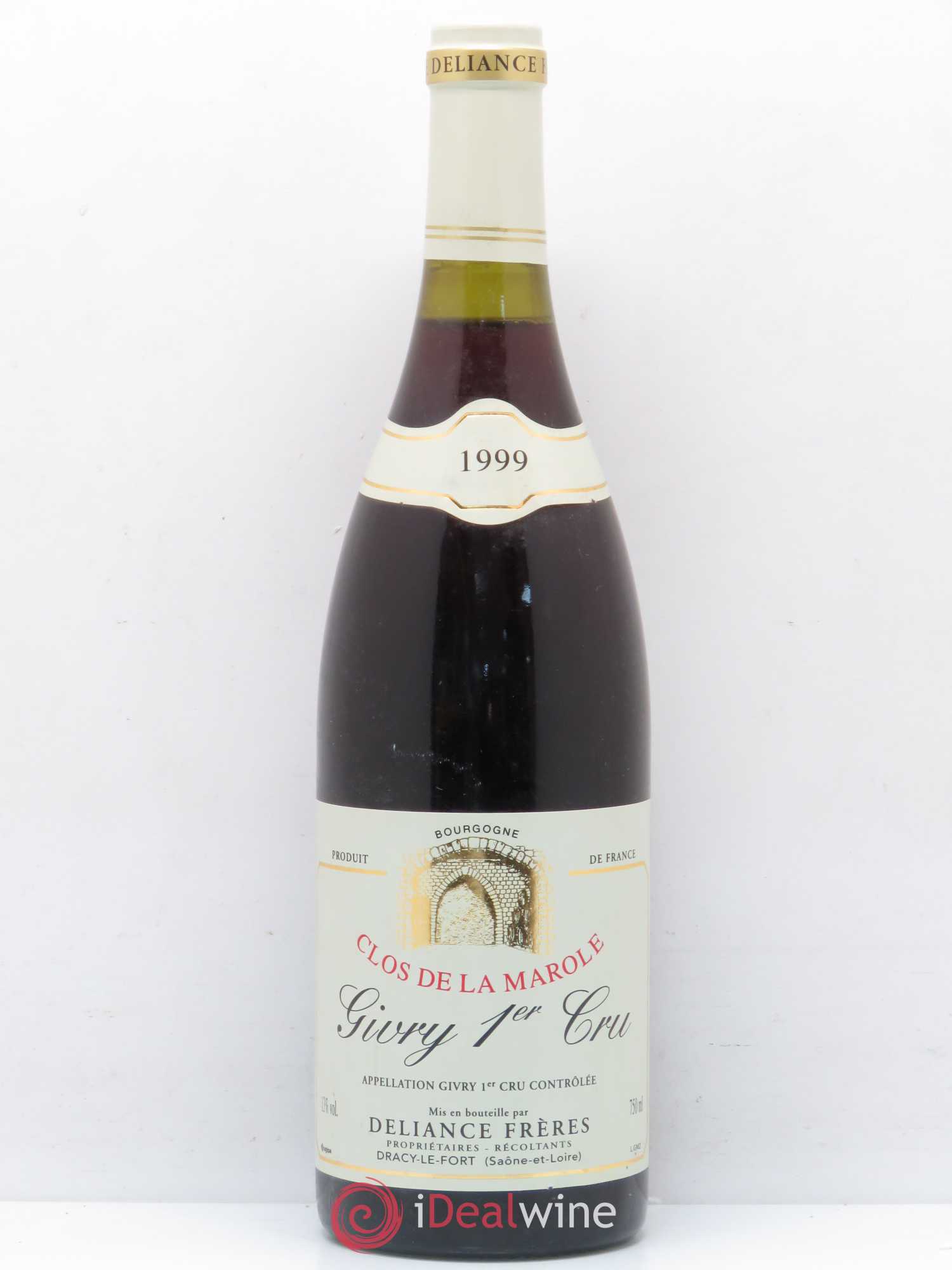 Givry 1er Cru Clos De La Marole Deliance Frères 1999 - Posten von 1 Flasche - 0