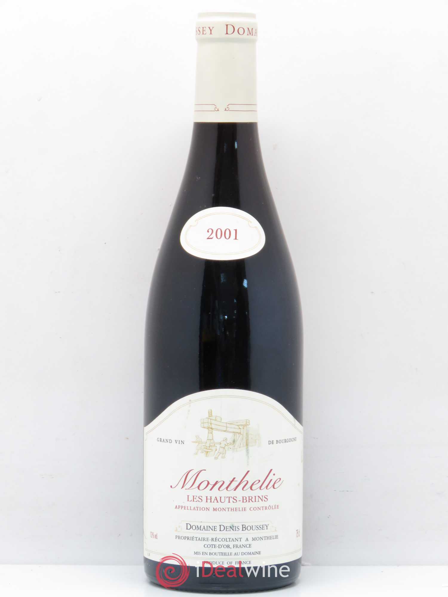 Monthélie Les Hauts Brins domaine Denis Boussey 2001 - Posten von 1 Flasche - 0