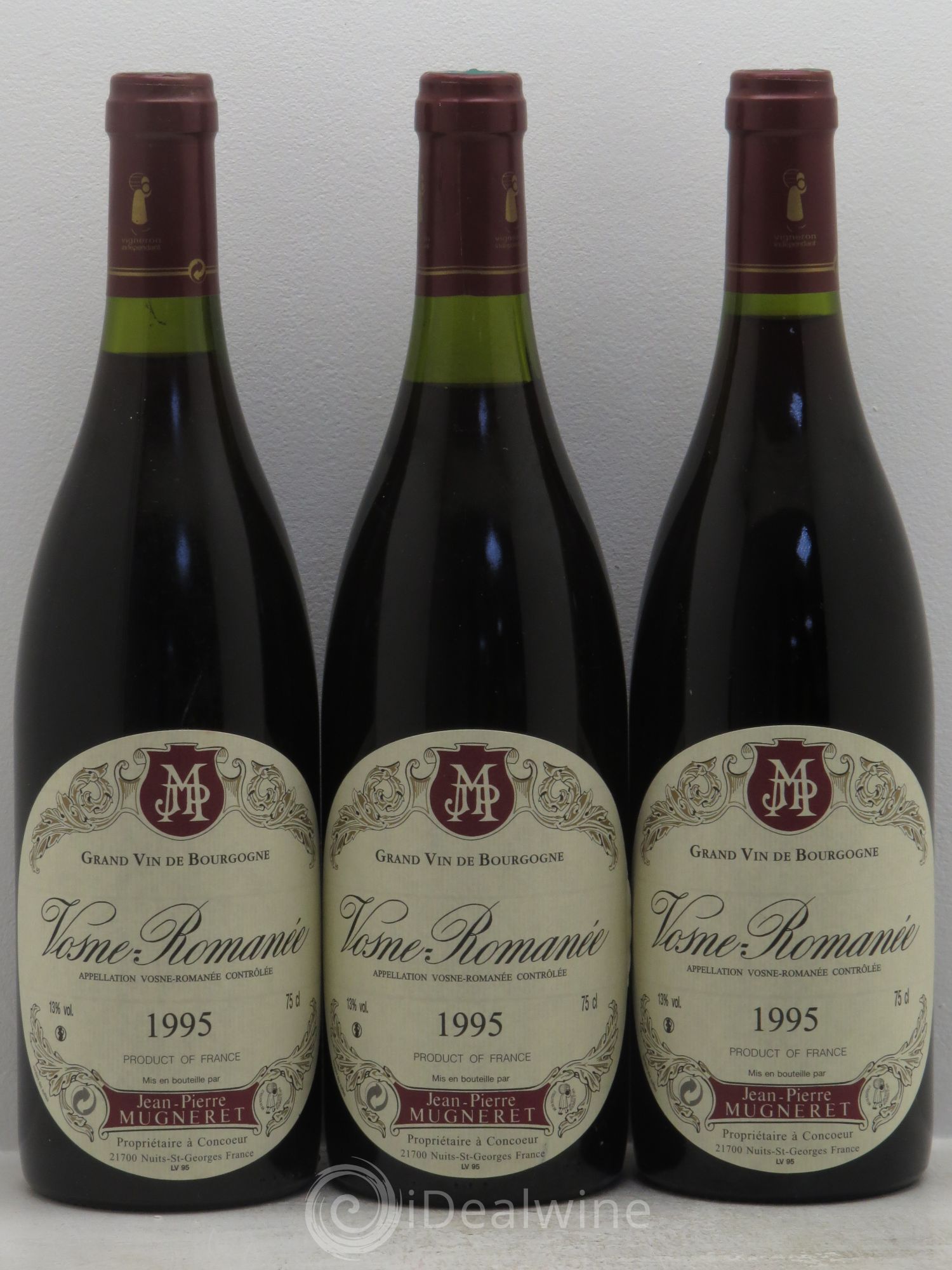 Vosne-Romanée JP Mugneret 1995 - Posten von 3 Flaschen - 0