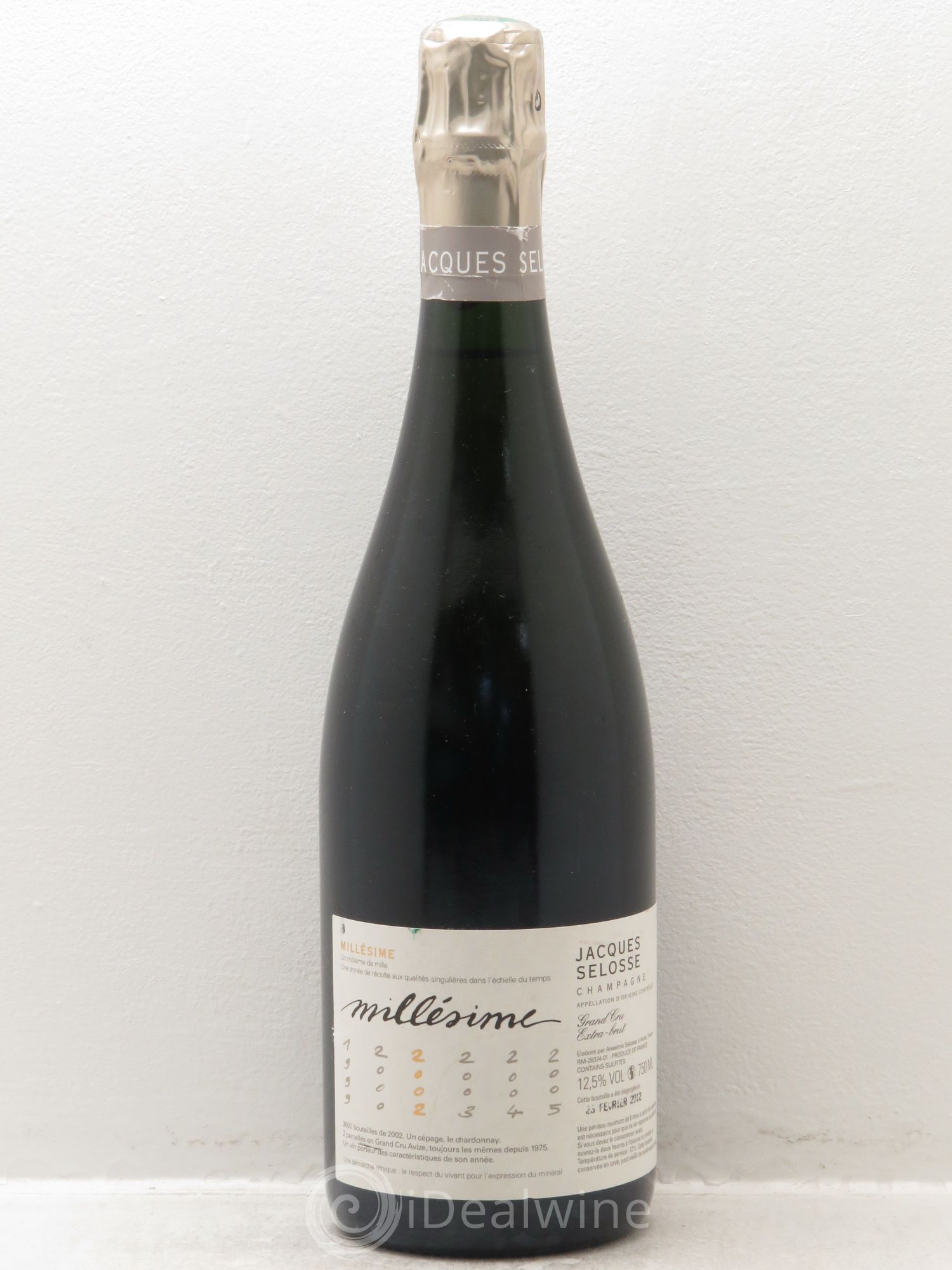Champagne Selosse Extra Brut 2002 - Posten von 1 Flasche - 0