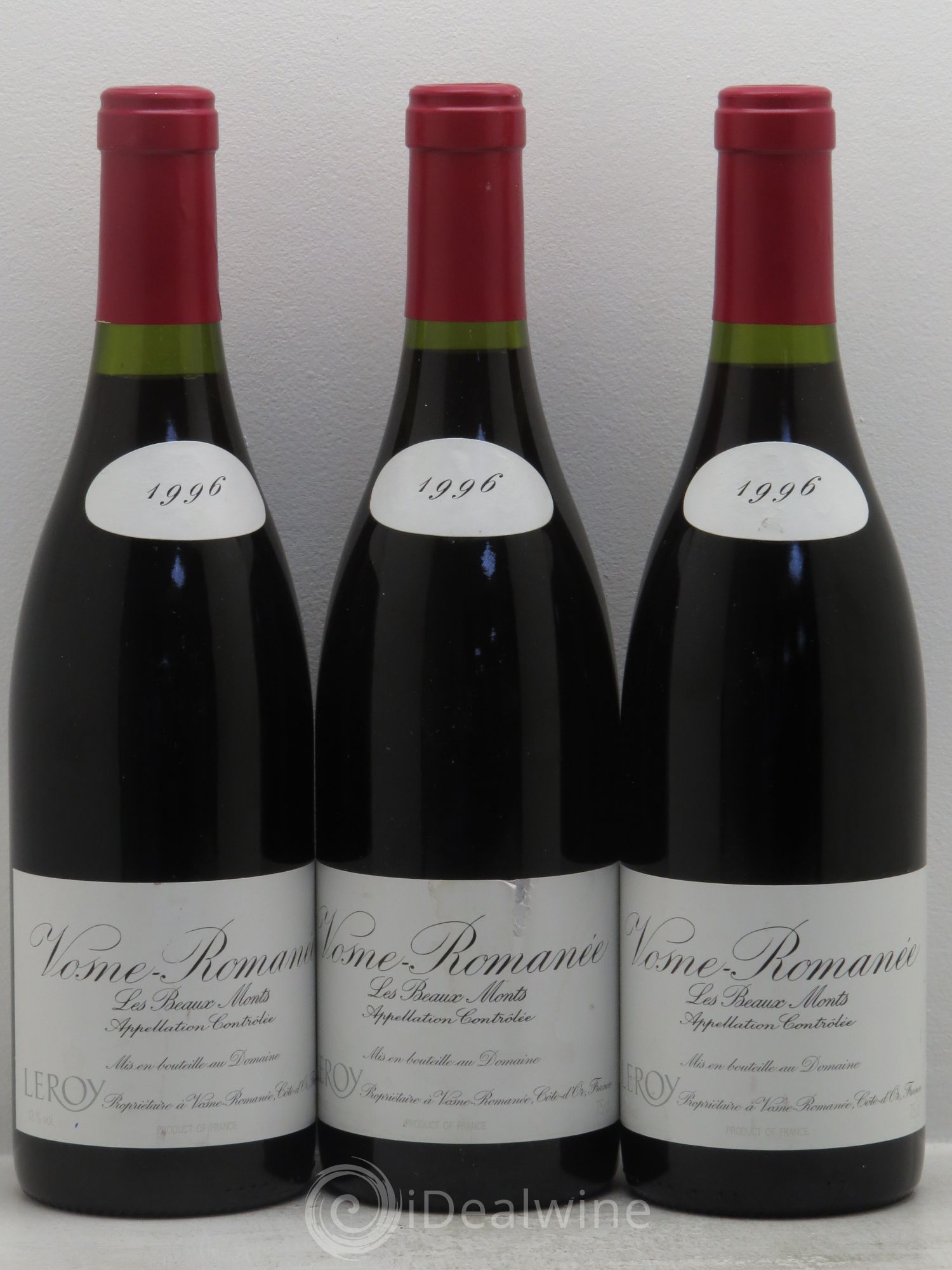 Vosne-Romanée 1er Cru Les Beaux-Monts Leroy (Domaine) 1996 - Lot de 3 bouteilles - 0
