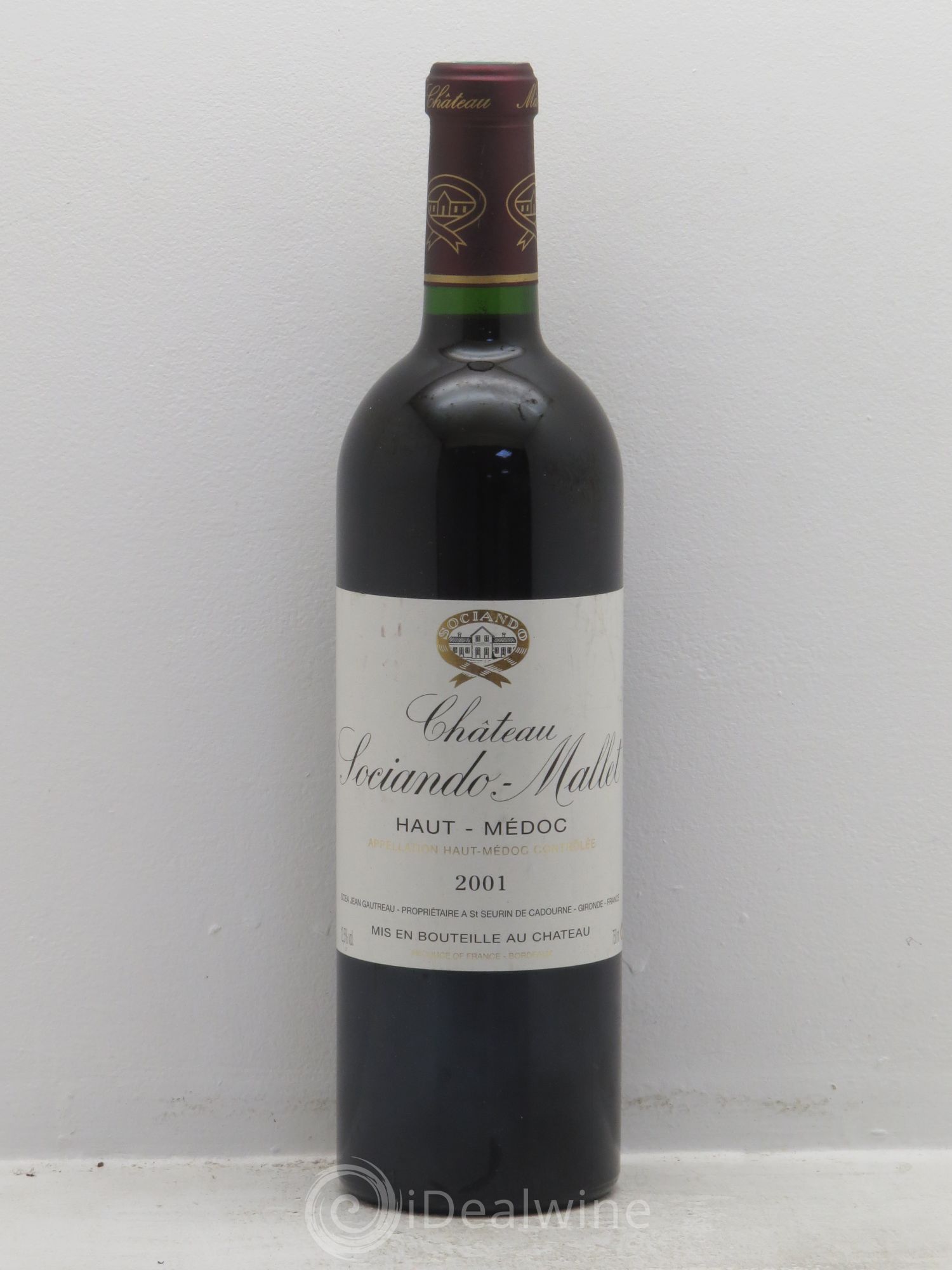 Château Sociando Mallet 2001 - Lot de 6 bouteilles - 0