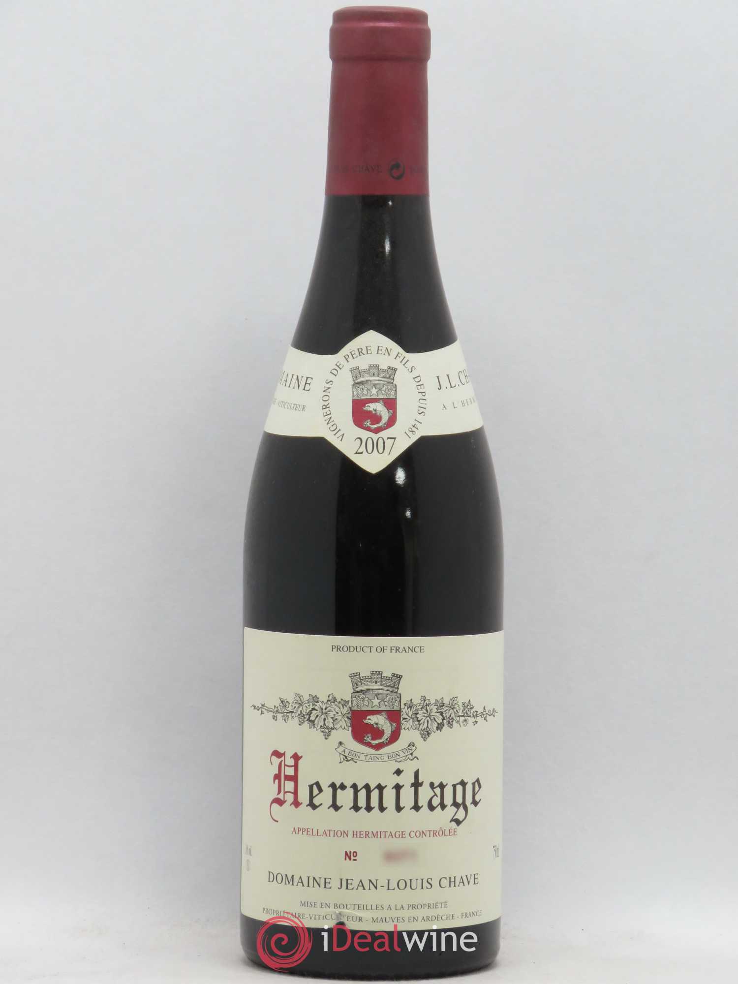 Hermitage Jean-Louis Chave 2007 - Lot de 1 bouteille - 0