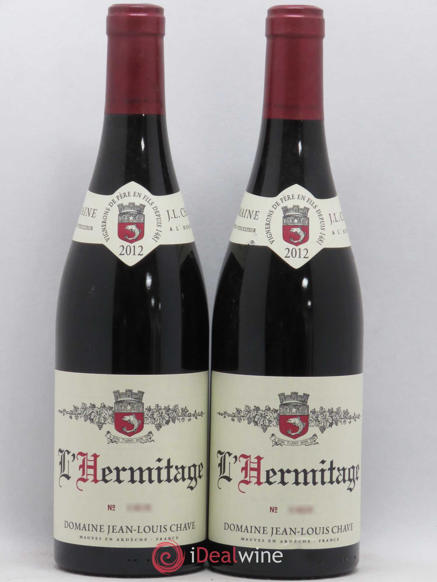 Hermitage Jean-Louis Chave 2012 - Lot de 2 bouteilles - 0