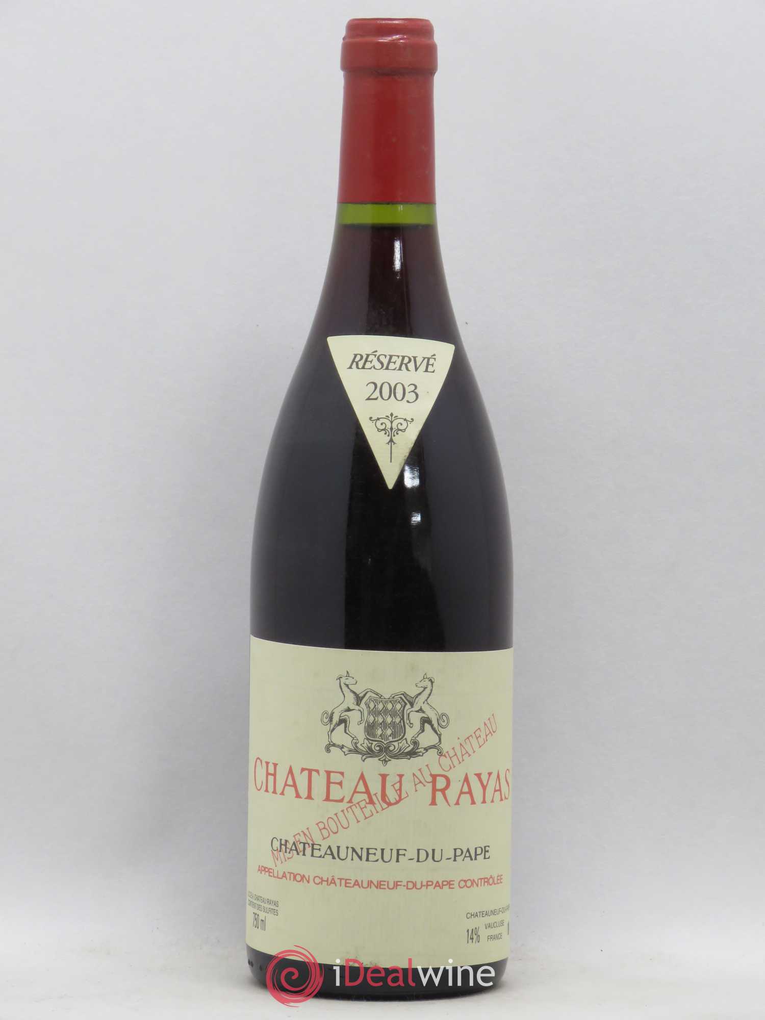 Châteauneuf-du-Pape Château Rayas Emmanuel Reynaud 2003 - Lot de 1 bouteille - 0