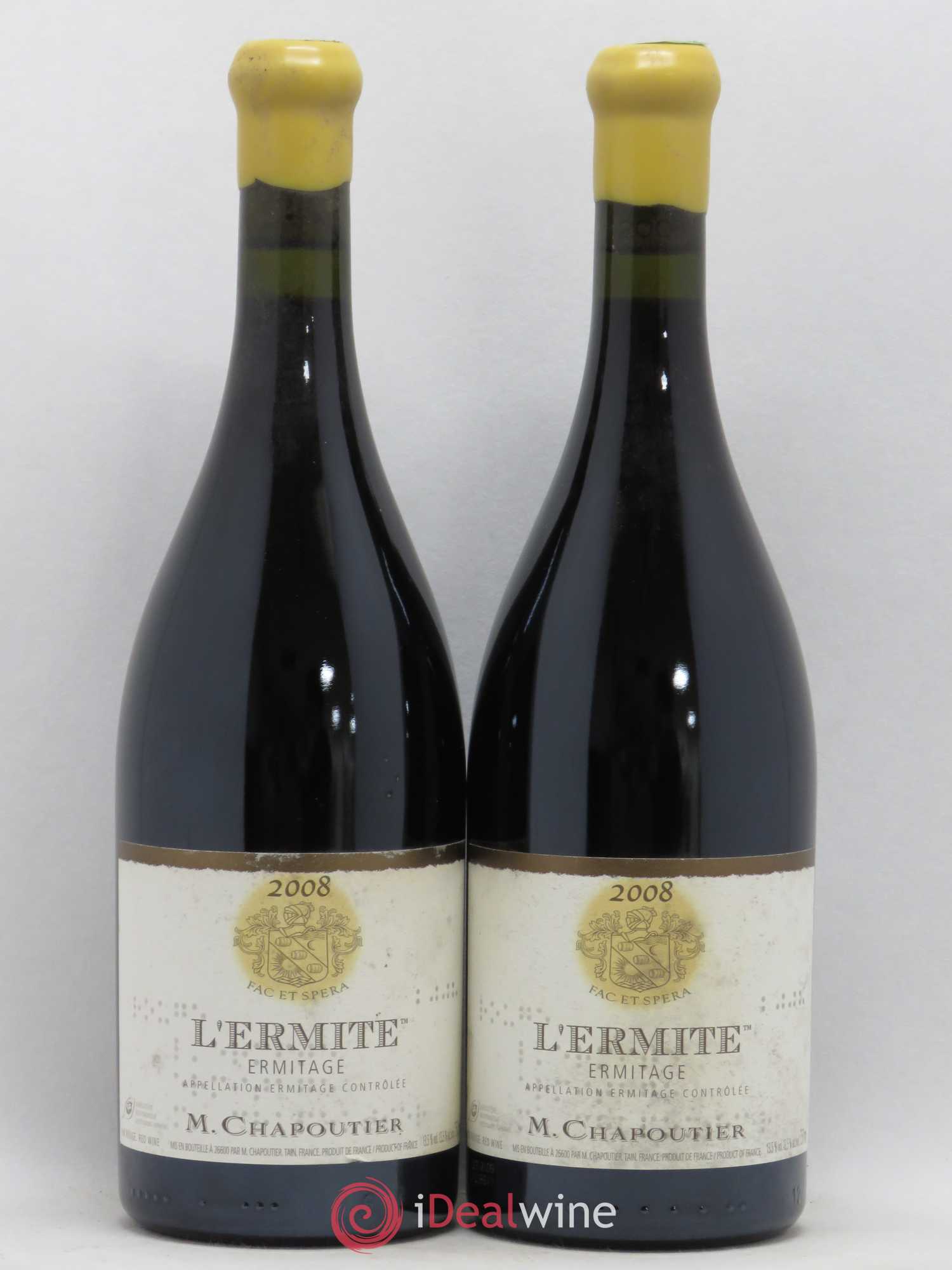 Hermitage Ermitage l'Ermite Chapoutier 2008 - Lot de 2 bouteilles - 0