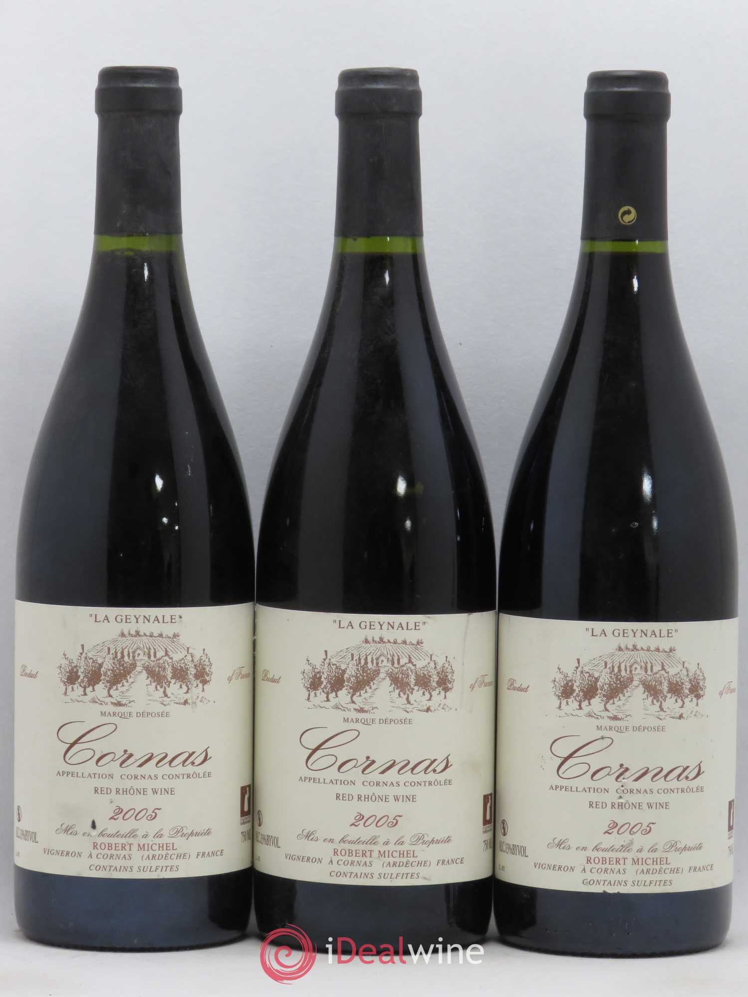 Cornas La Geynale Robert Michel 2005 - Lot de 3 bouteilles - 0