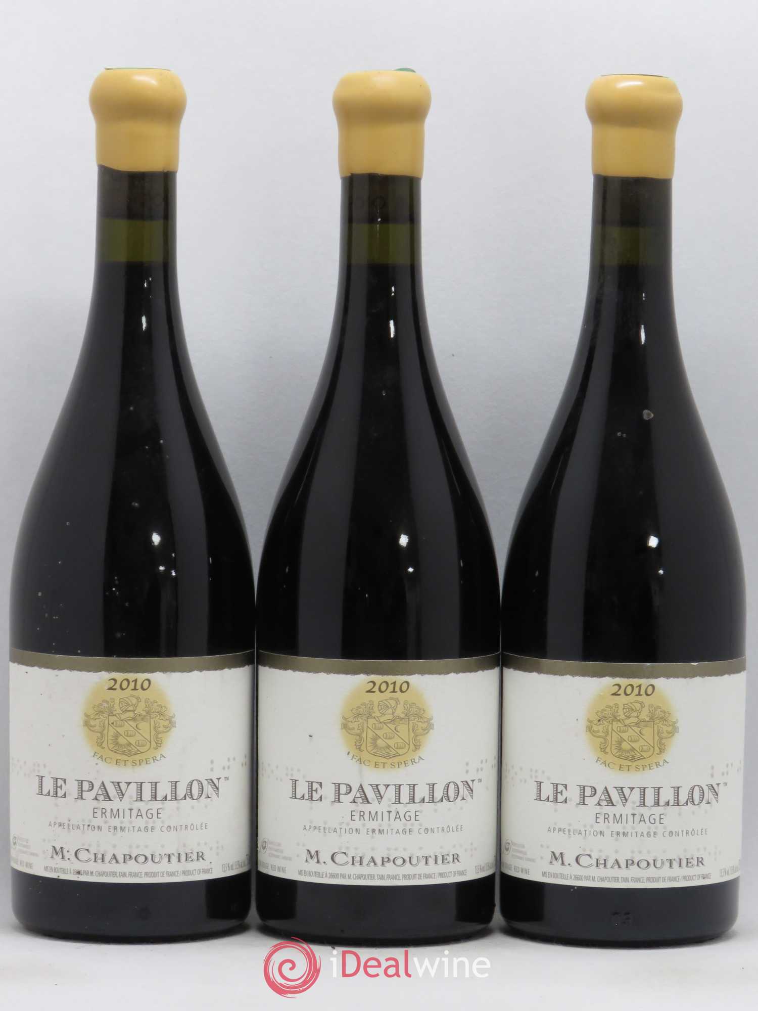 Hermitage Ermitage Le Pavillon Chapoutier 2010 - Lot de 3 bouteilles - 0