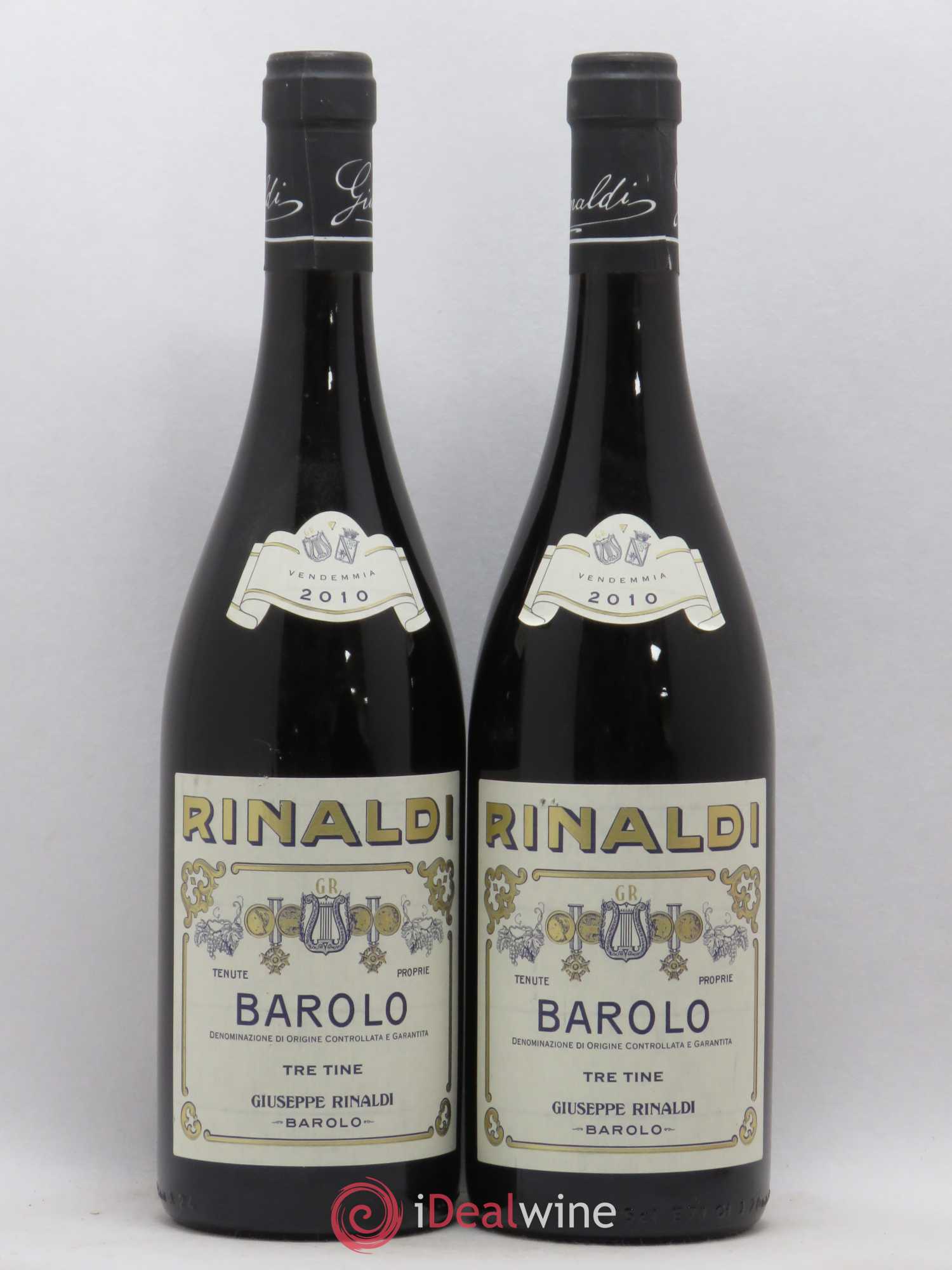 Barolo DOCG Tre Tine Giuseppe Rinaldi 2010 - Lot of 2 bottles - 0